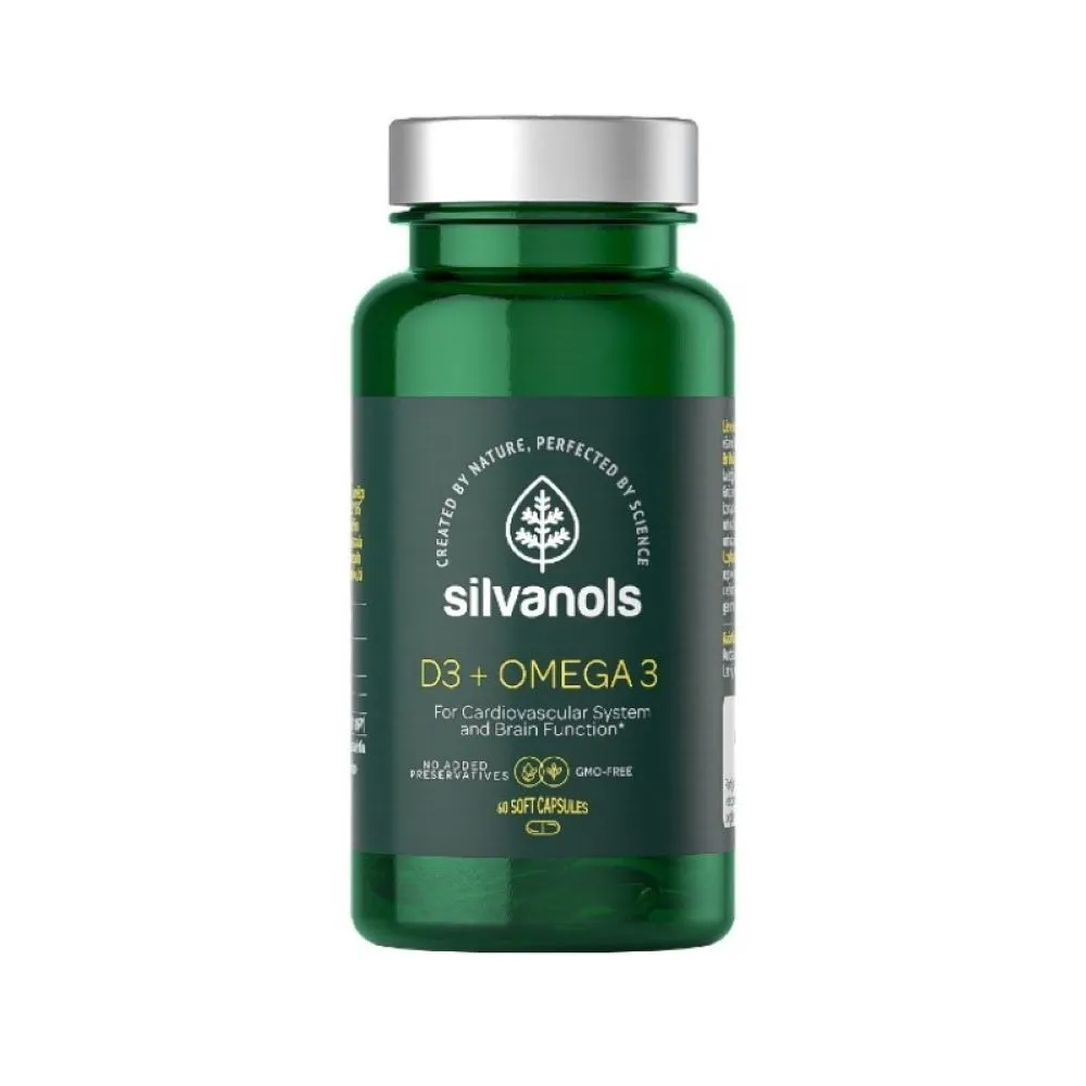 SILVANOLS D3 + Omega kapsulas, 60 gab. - Produkta attēls 