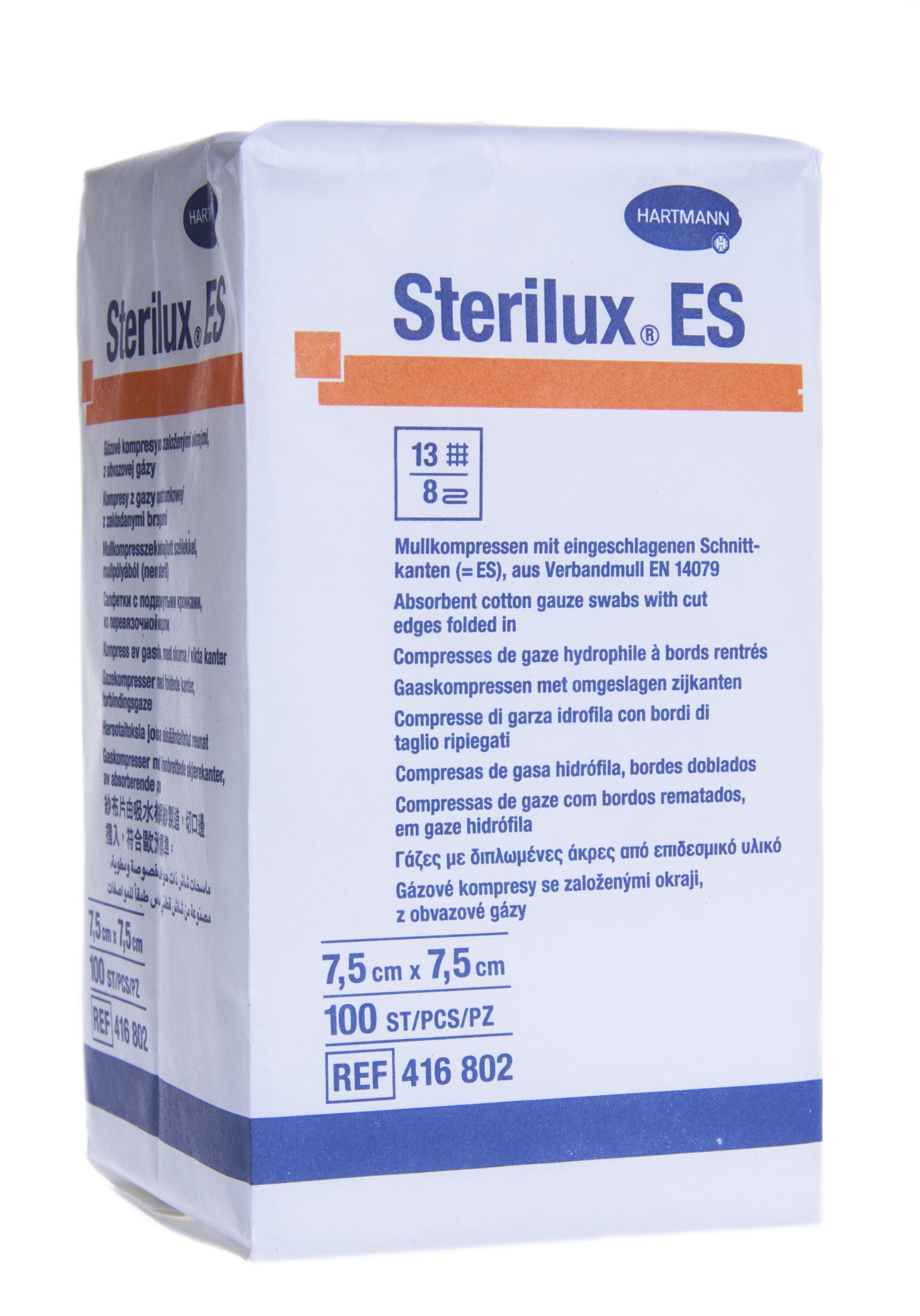 STERILUX ES marles salvete (7.5 x 7.5 cm), 100 gab - Produkta attēls 