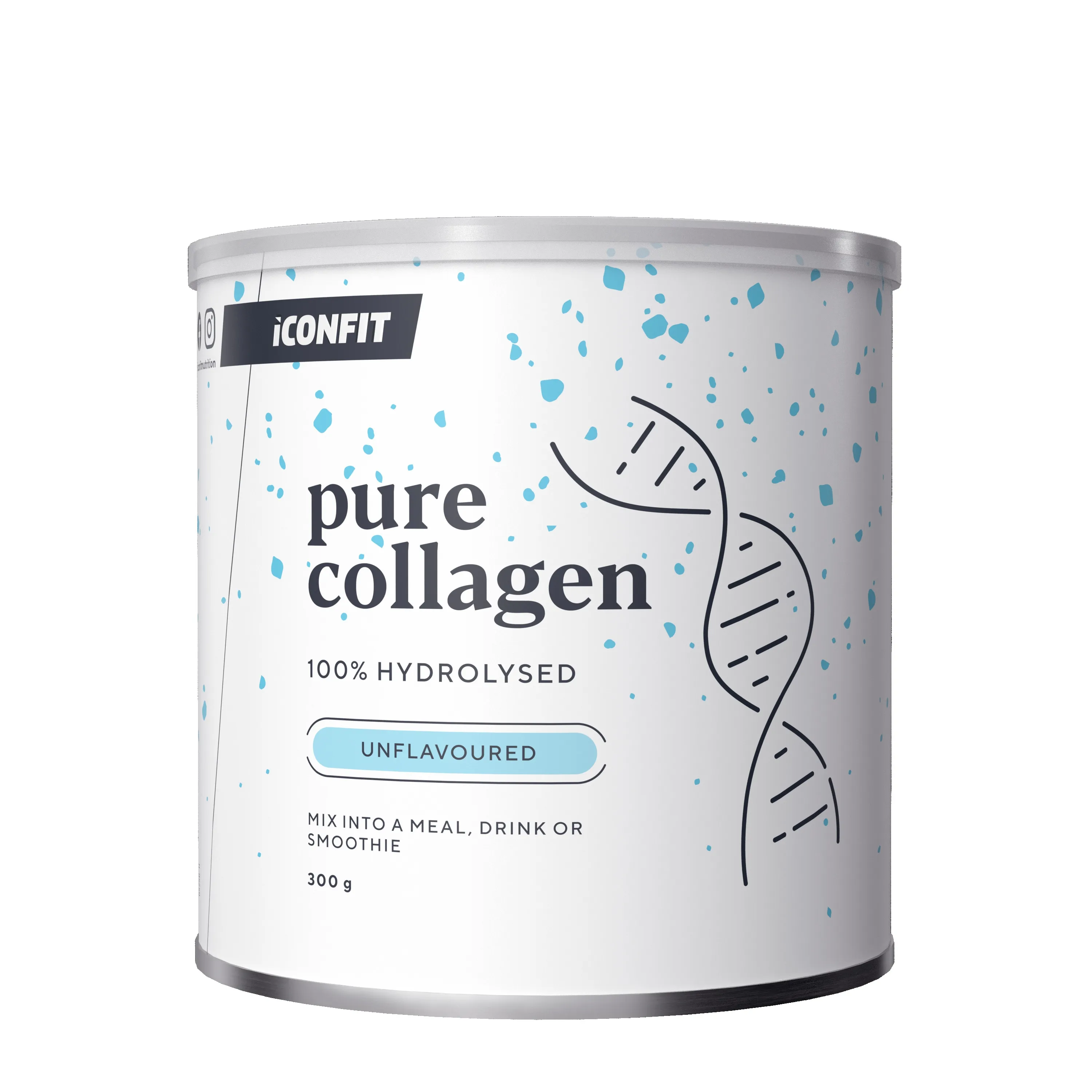 ICONFIT Hydrolysed Collagen (99% protein) pulveris, 300 g. - Produkta attēls 