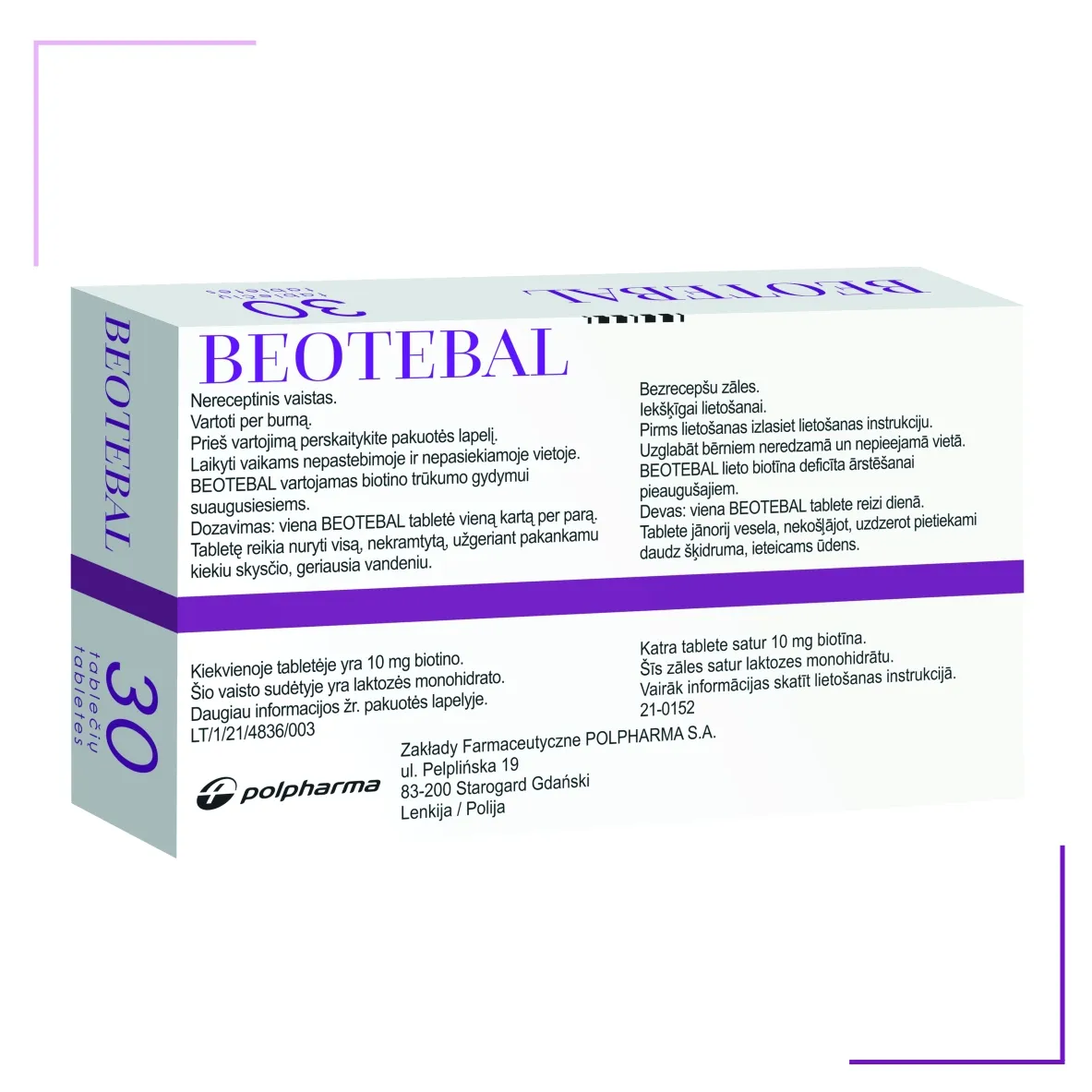 BEOTEBAL 10 mg tabletes, 30 gab. - Produkta attēls 2