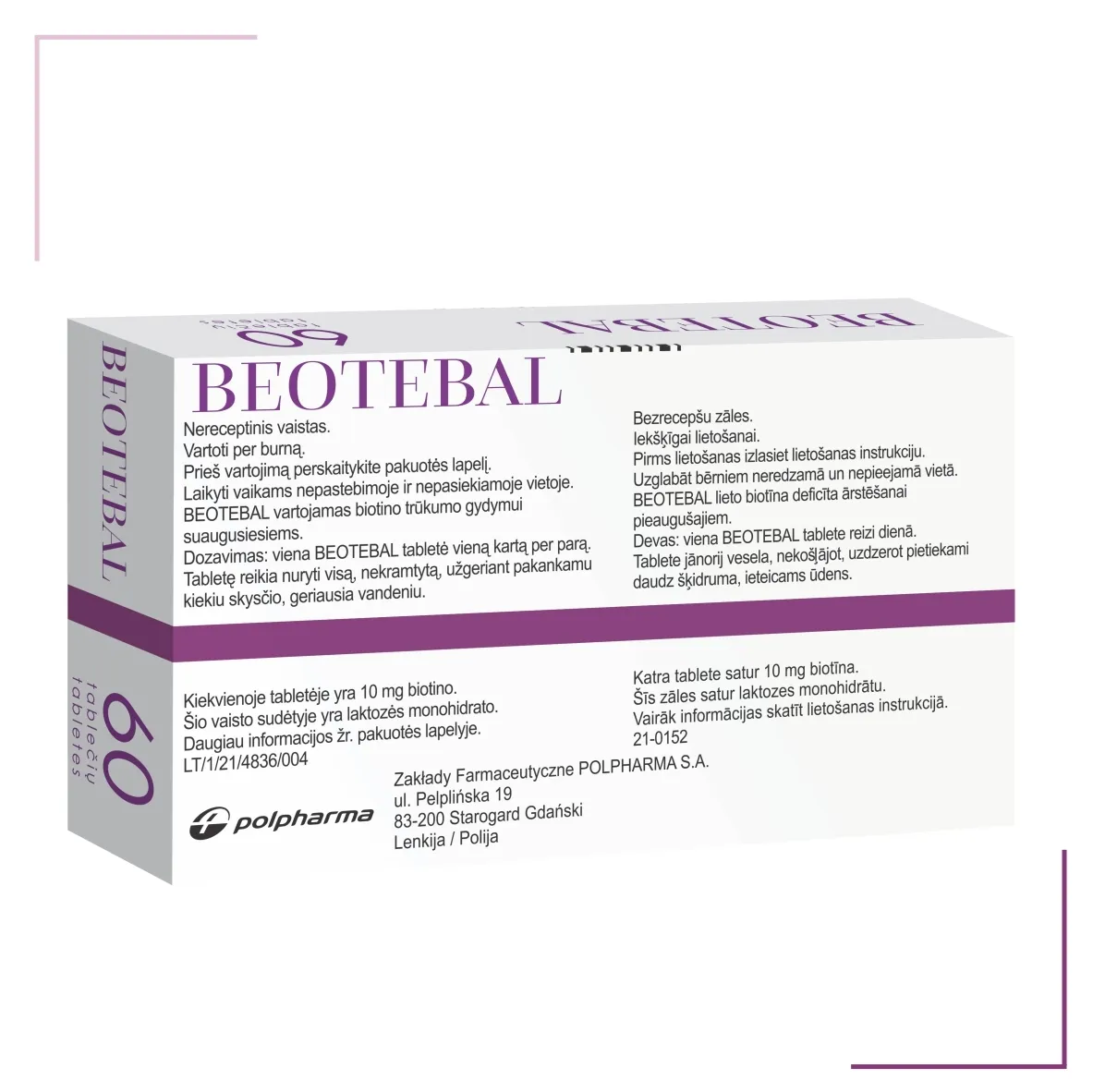 BEOTEBAL 10 mg tabletes, 60 gab. - Produkta attēls 2