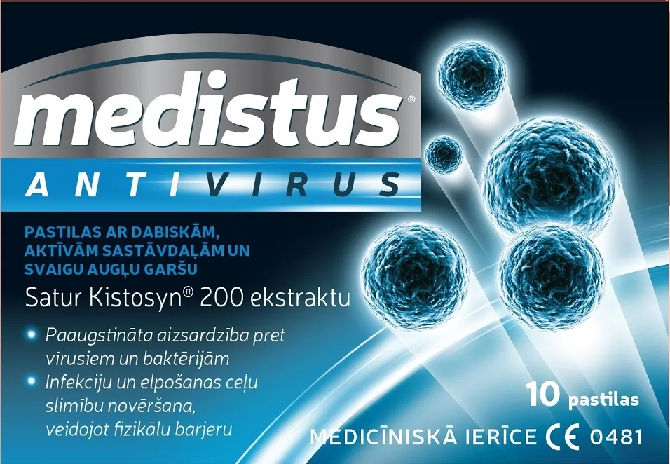 MEDISTUS® Antivirus pastilas, 10 gab - Produkta attēls 