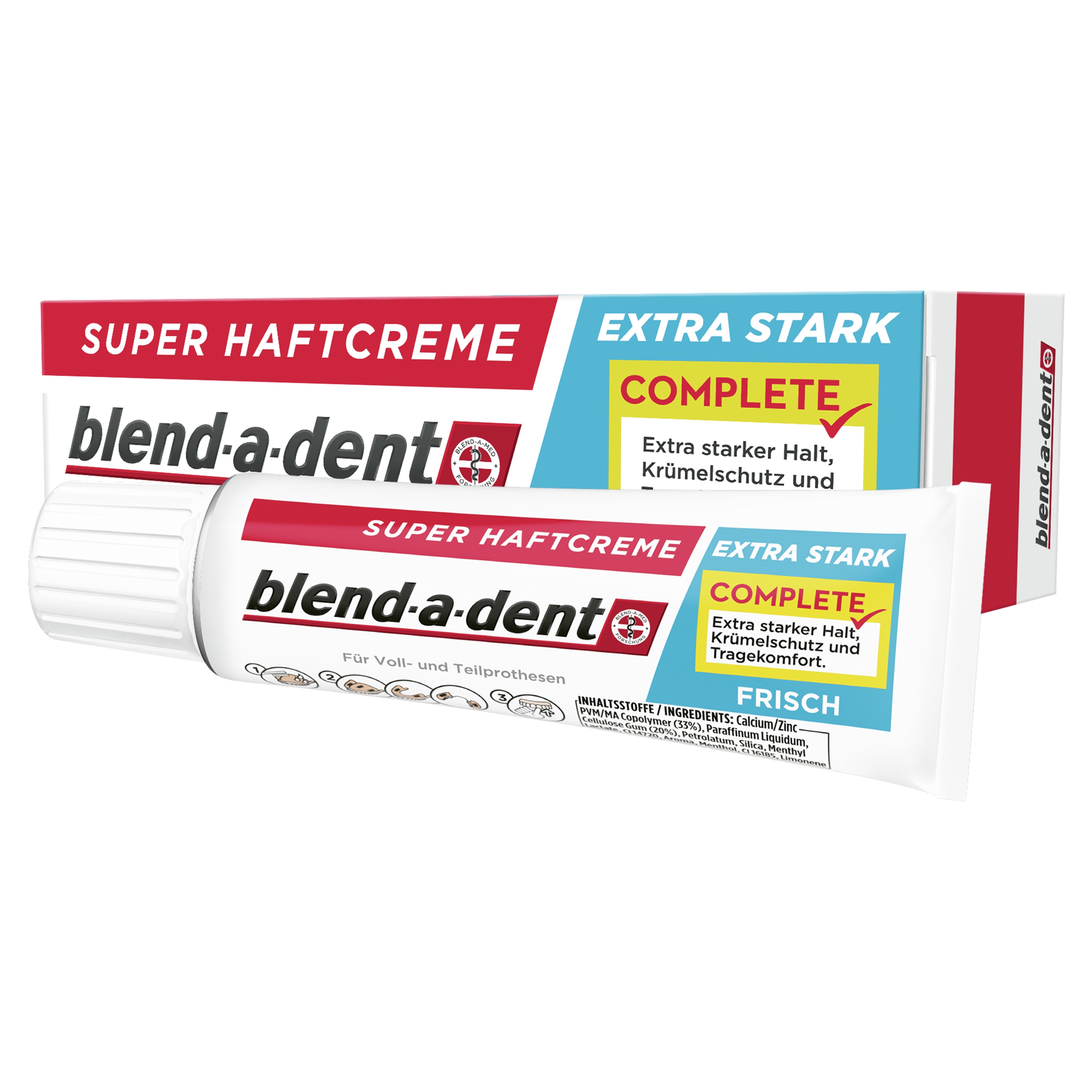 BLEND-A-DENT Fresh Mint fiksācijas krēms, 47 g - Produkta attēls 