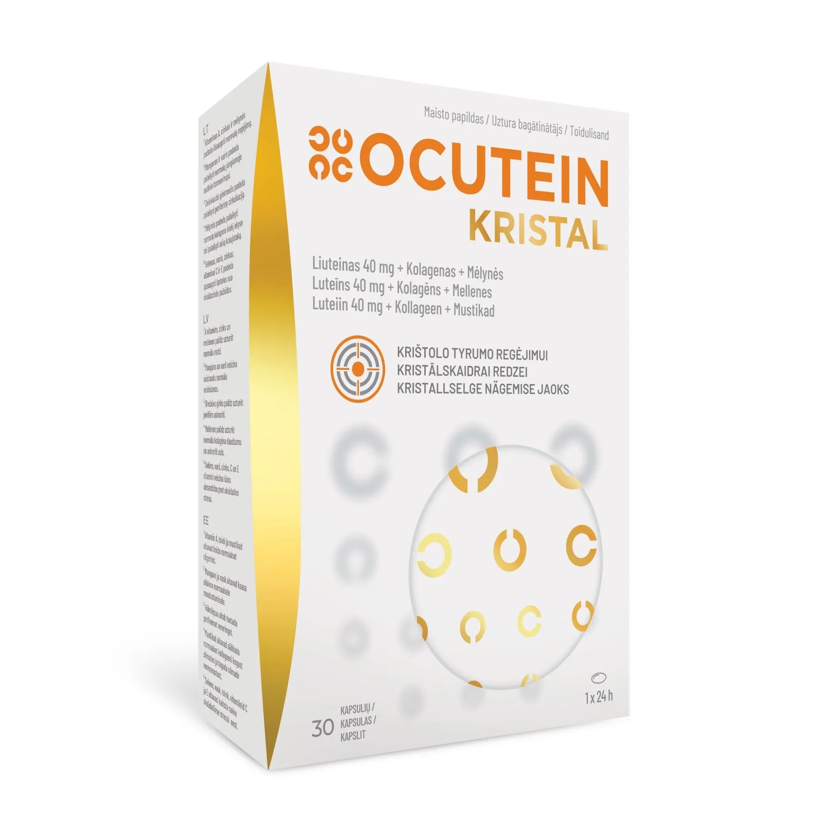 OCUTEIN Kristal kapsulas, 30 gab - Produkta attēls 