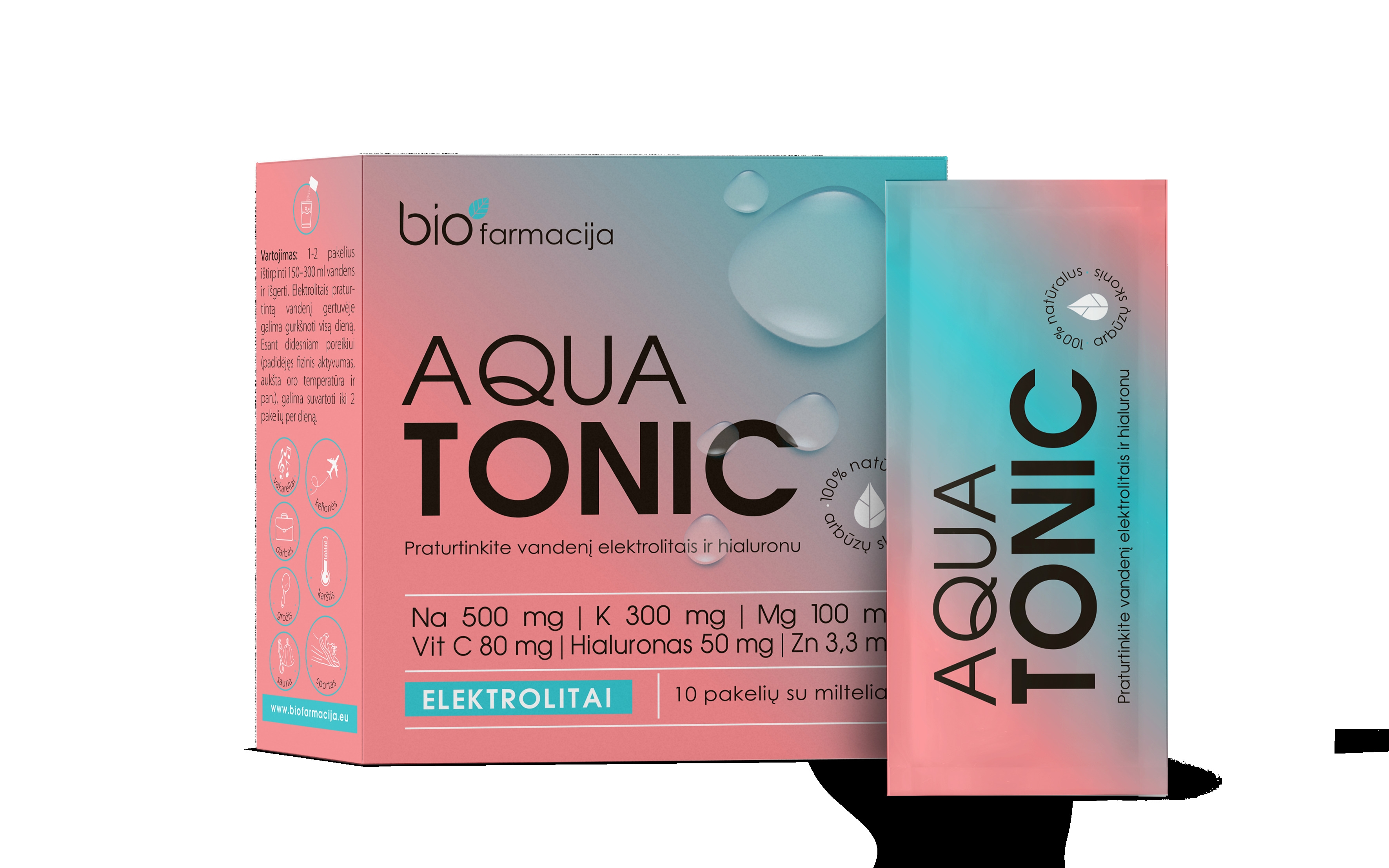 AQUATONIC pulveris paciņās, 10 gab - Produkta attēls 