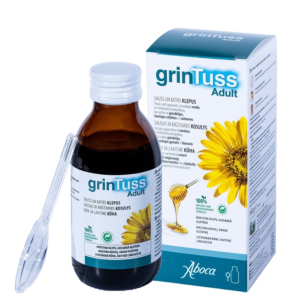 GRINTUSS Adult sīrups, 180 ml - Produkta attēls 