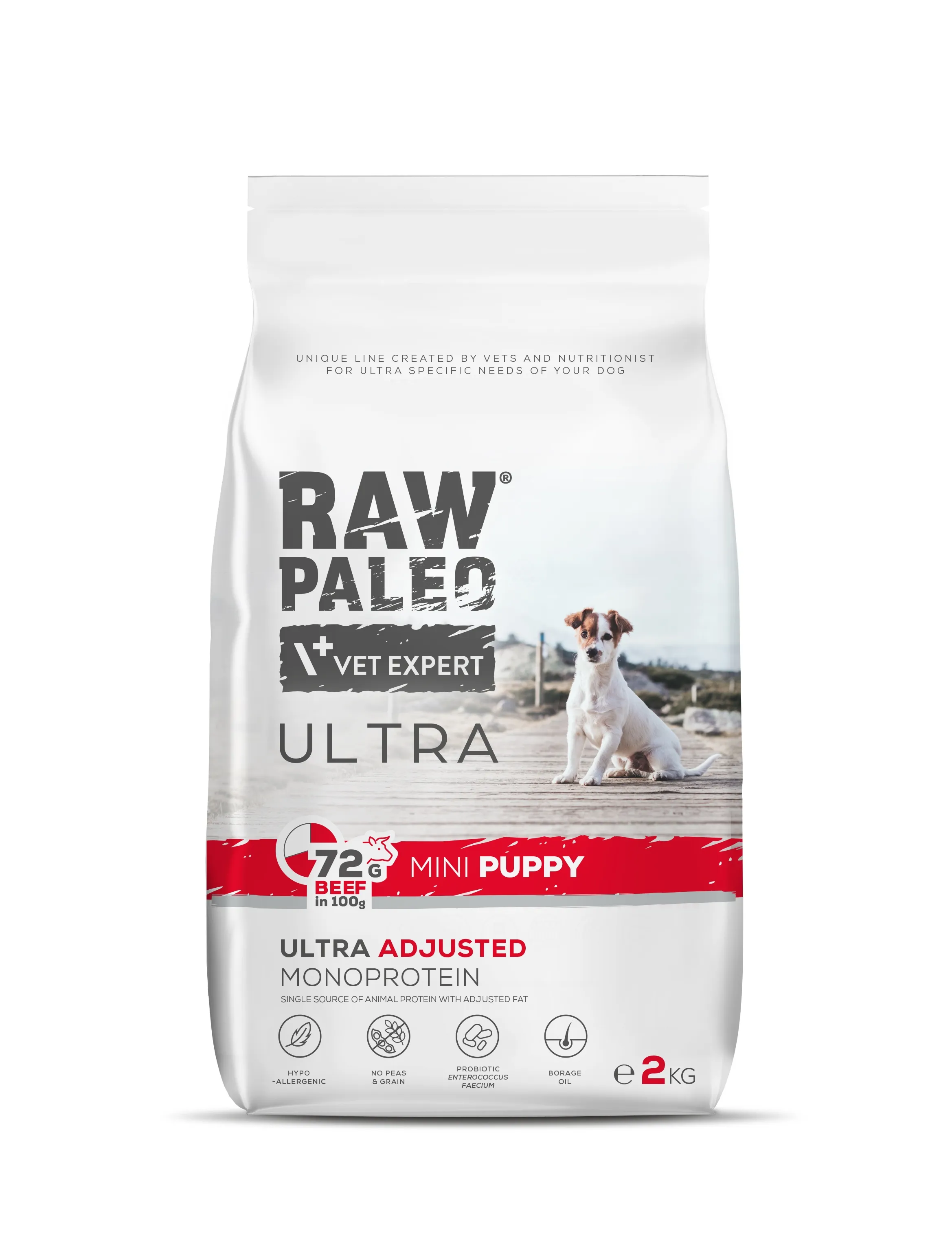 RAW PALEO ULTRA KUCĒNU SAUSĀ B MINI LIELLOPS 2KG - Produkta attēls 