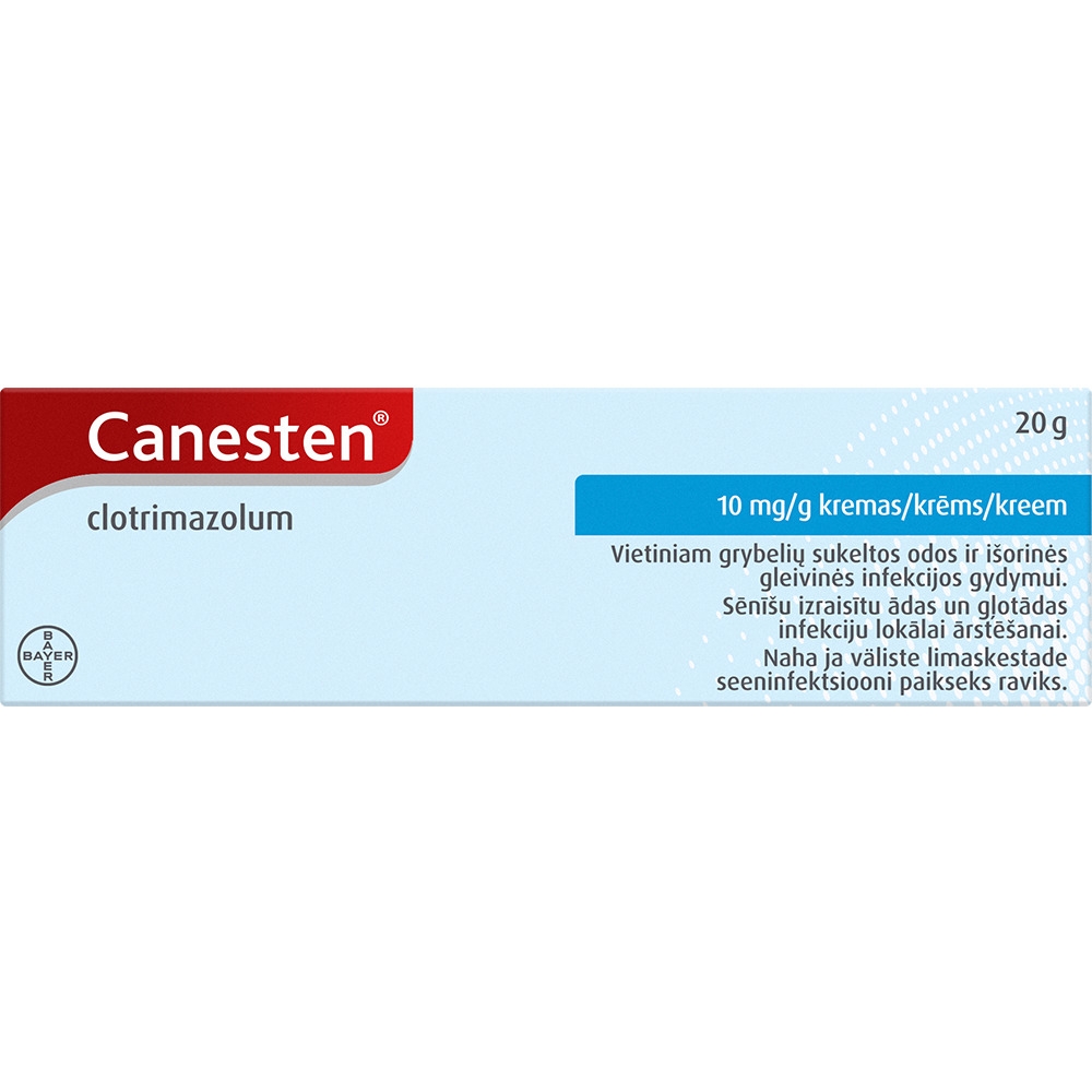 CANESTEN krēms, 10 mg/ g, 20 g. - Produkta attēls 1