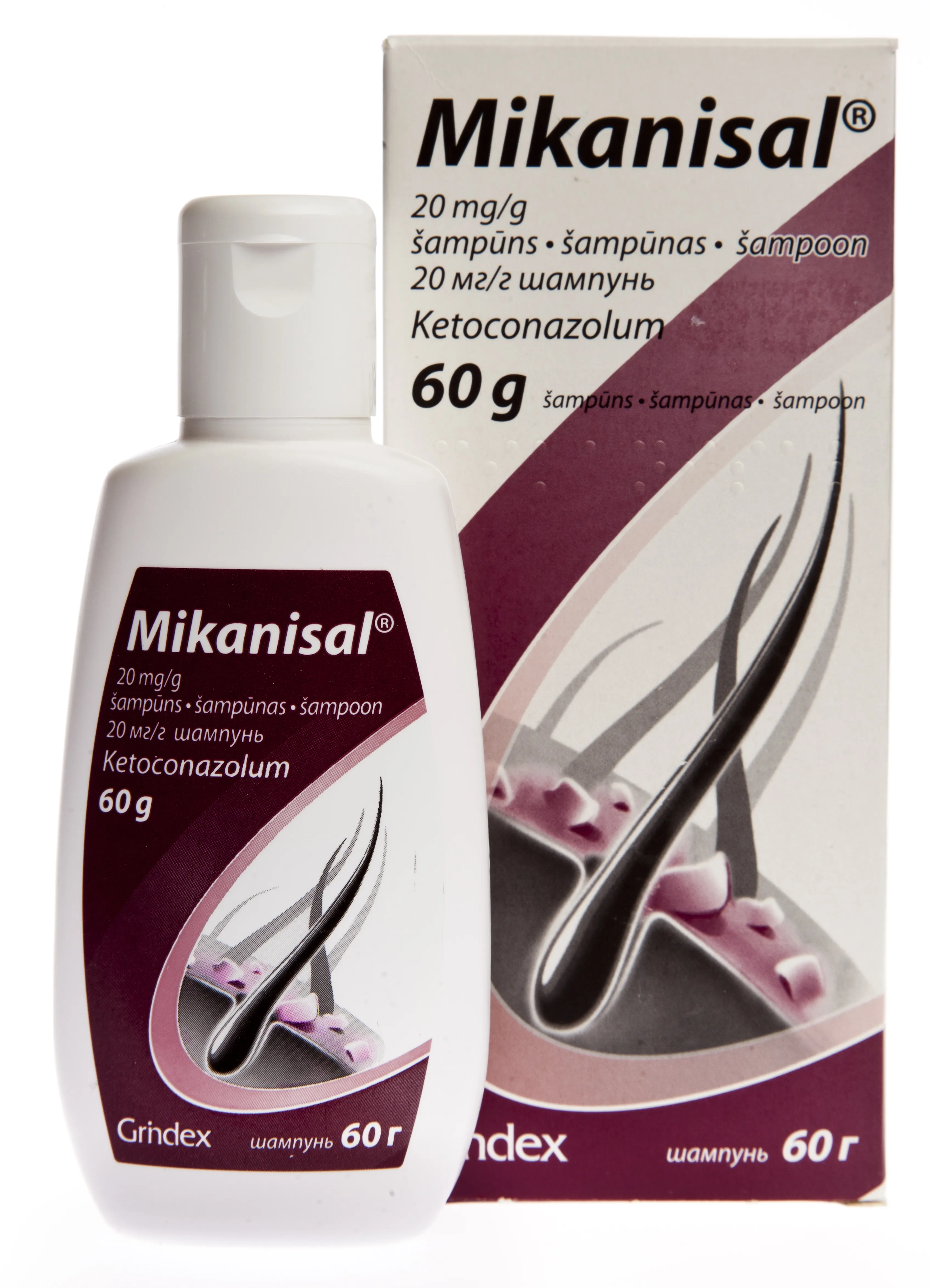 MIKANISAL 20 mg/g šampūns, 60 g. - Produkta attēls 4