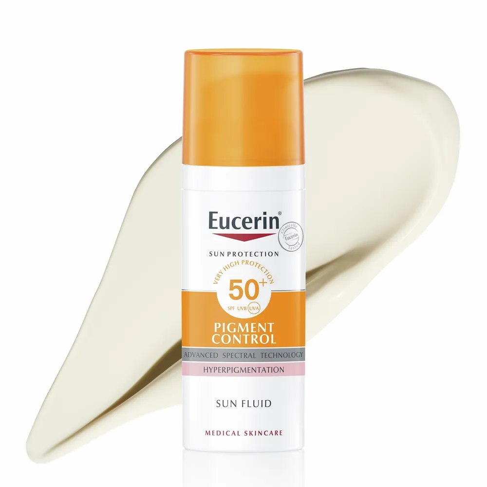 EUCERIN Sun Pigment Control šķidrais sauļošanās līdzeklis pret hiperpigmentāciju ar SPF50+, 50 ml - Produkta attēls 
