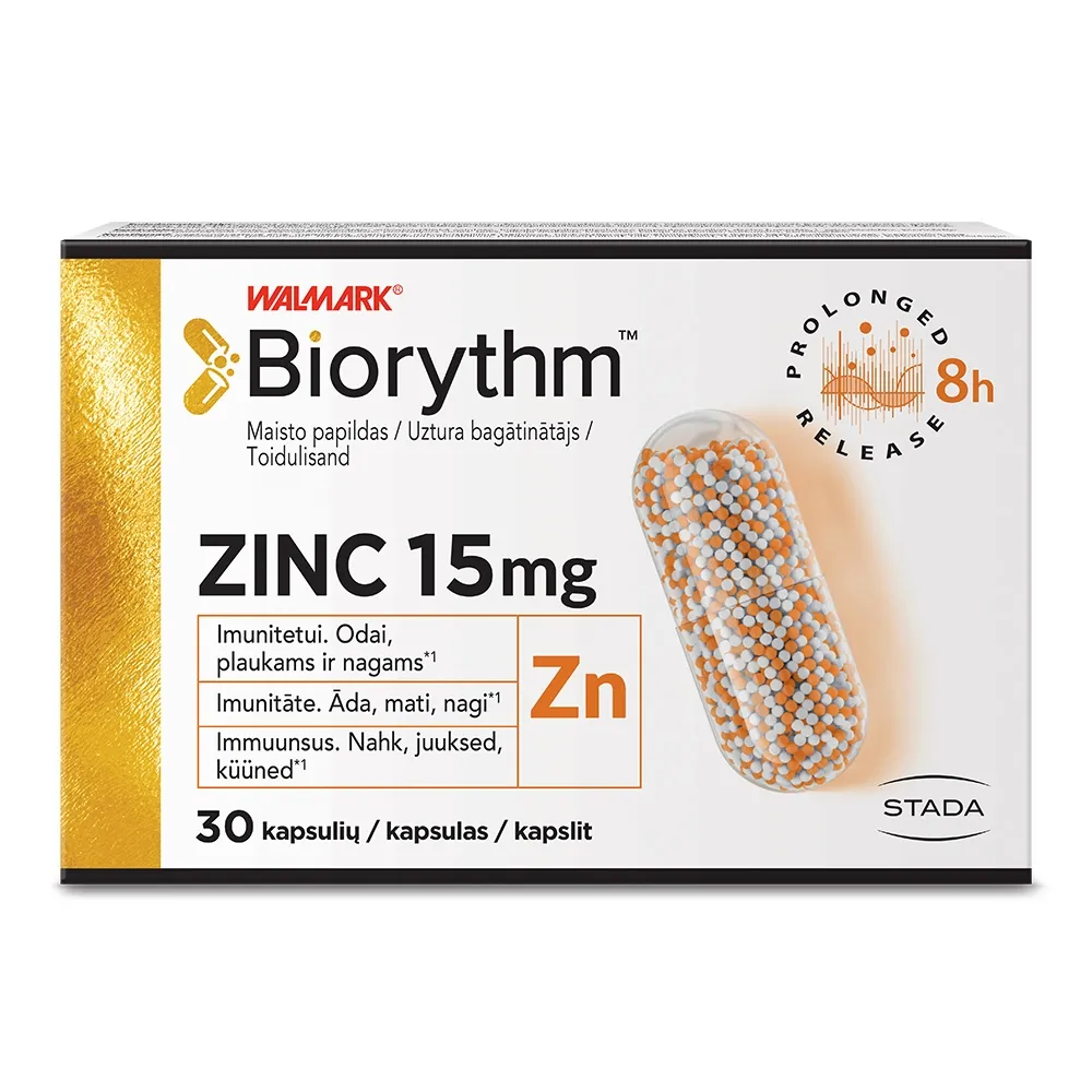 WALMARK Biorythm Zinc kapsulas, 30 gab. - Produkta attēls 