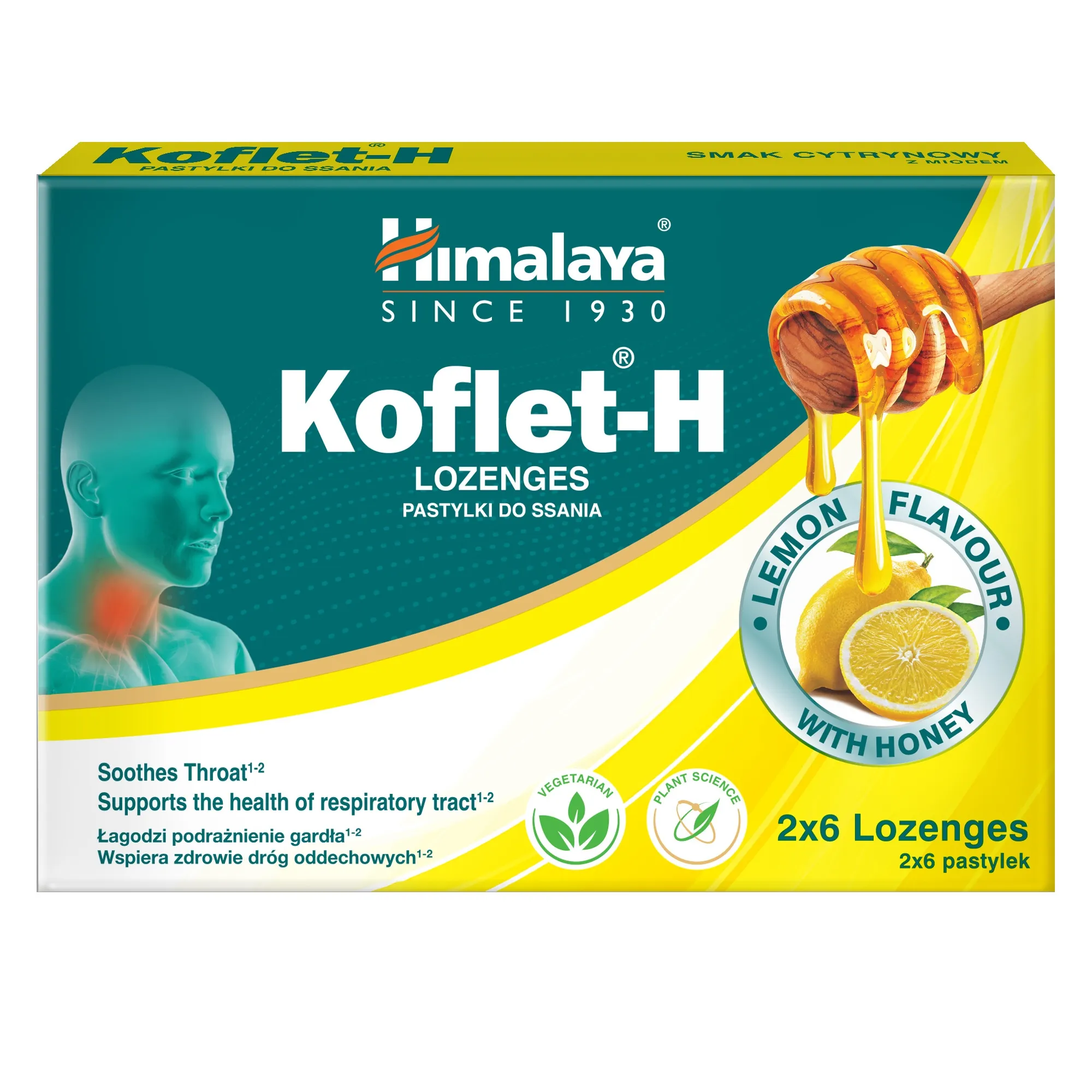 HIMALAYA Koflet-H ledenes ar citrona garšu, 12 gab - Produkta attēls 