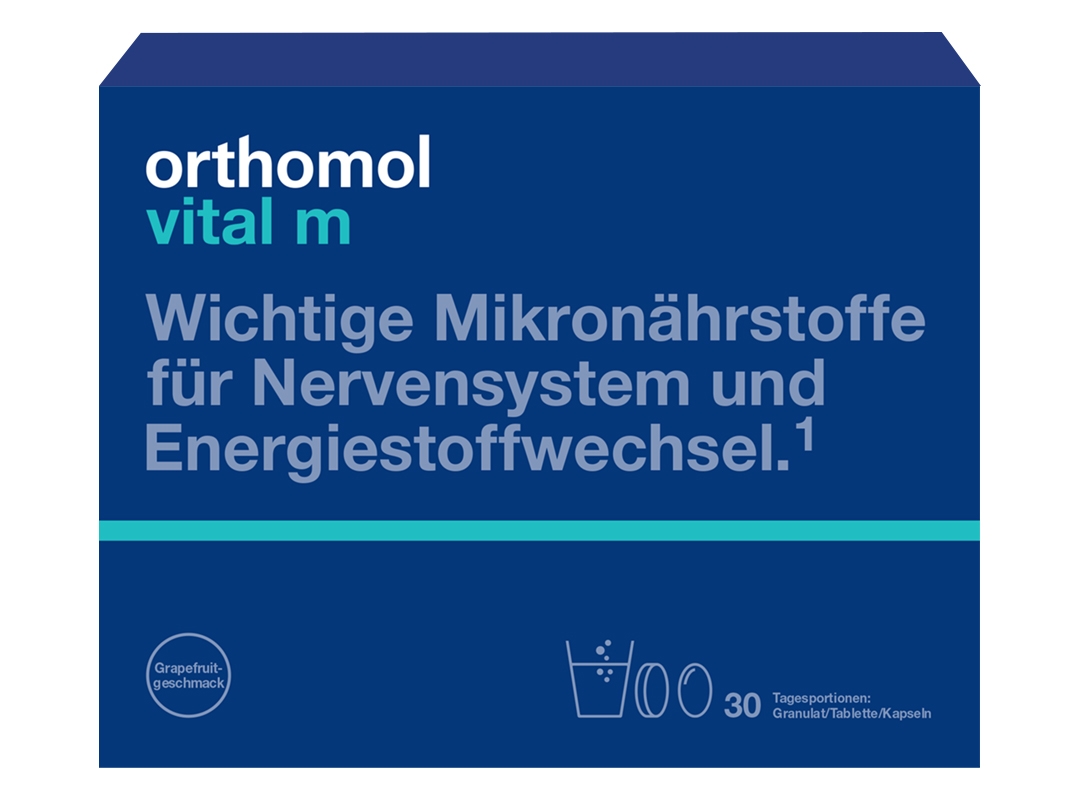 ORTHOMOL Vital M (pulveris + tabletes + kapsulas), 30 gab - Produkta attēls 
