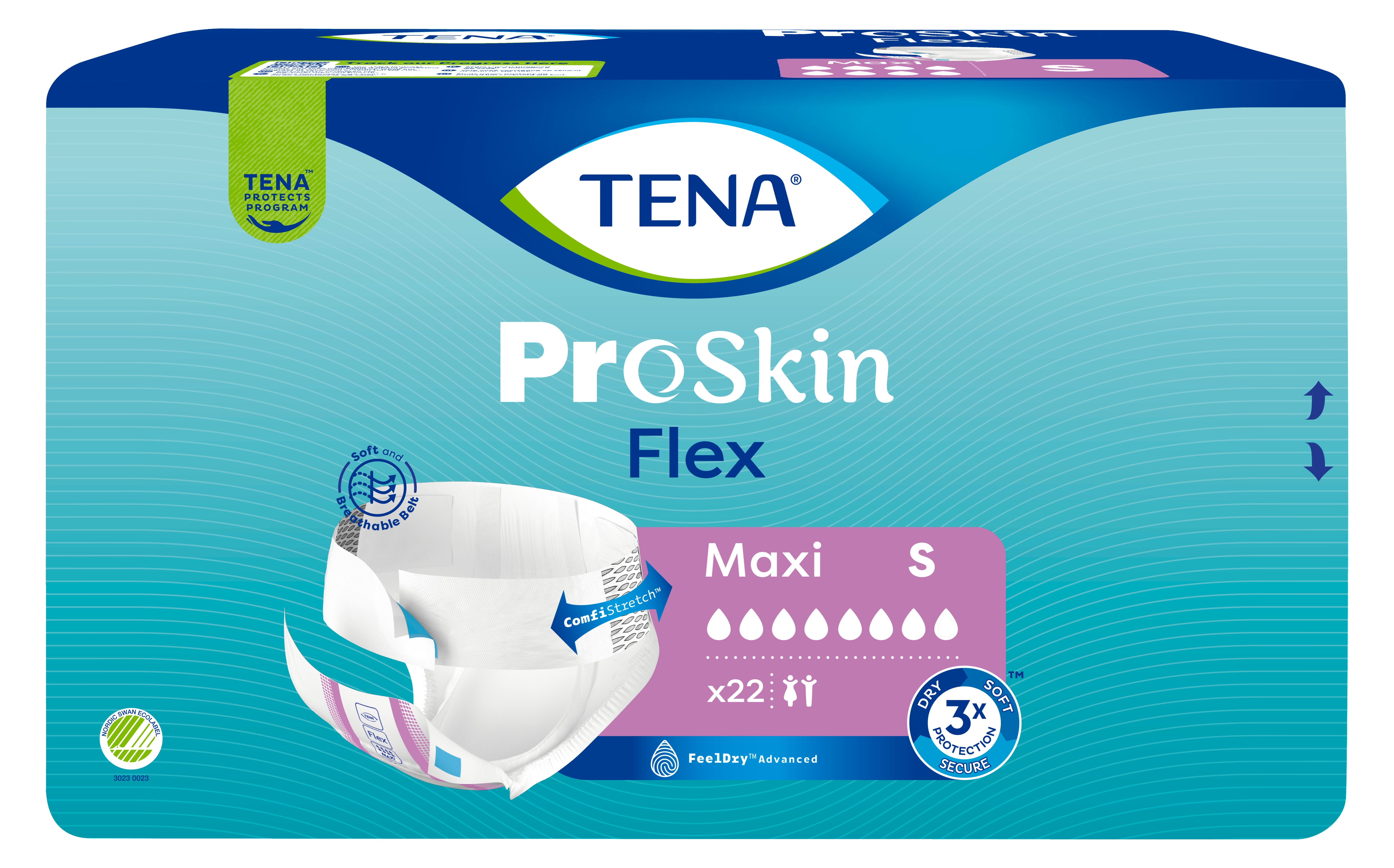 TENA Flex Maxi jostiņbikses S izmērs, 22 gab. - Produkta attēls 