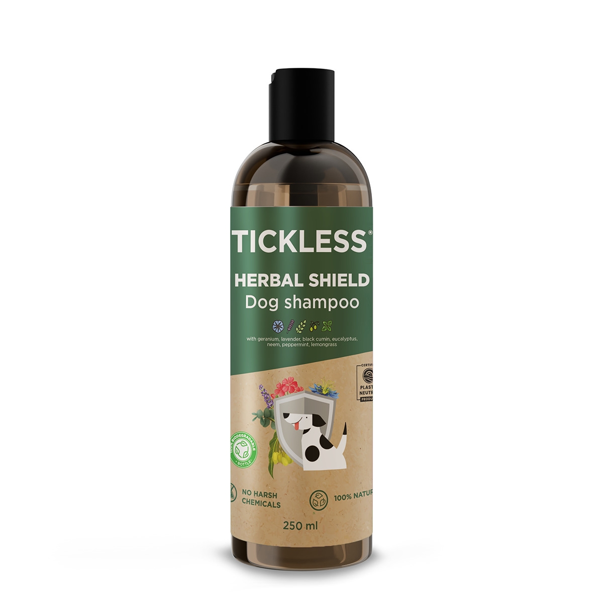 TICKLESS HERBAL SHIELD SUŅU ŠAMPŪNS 250 ML - Produkta attēls 
