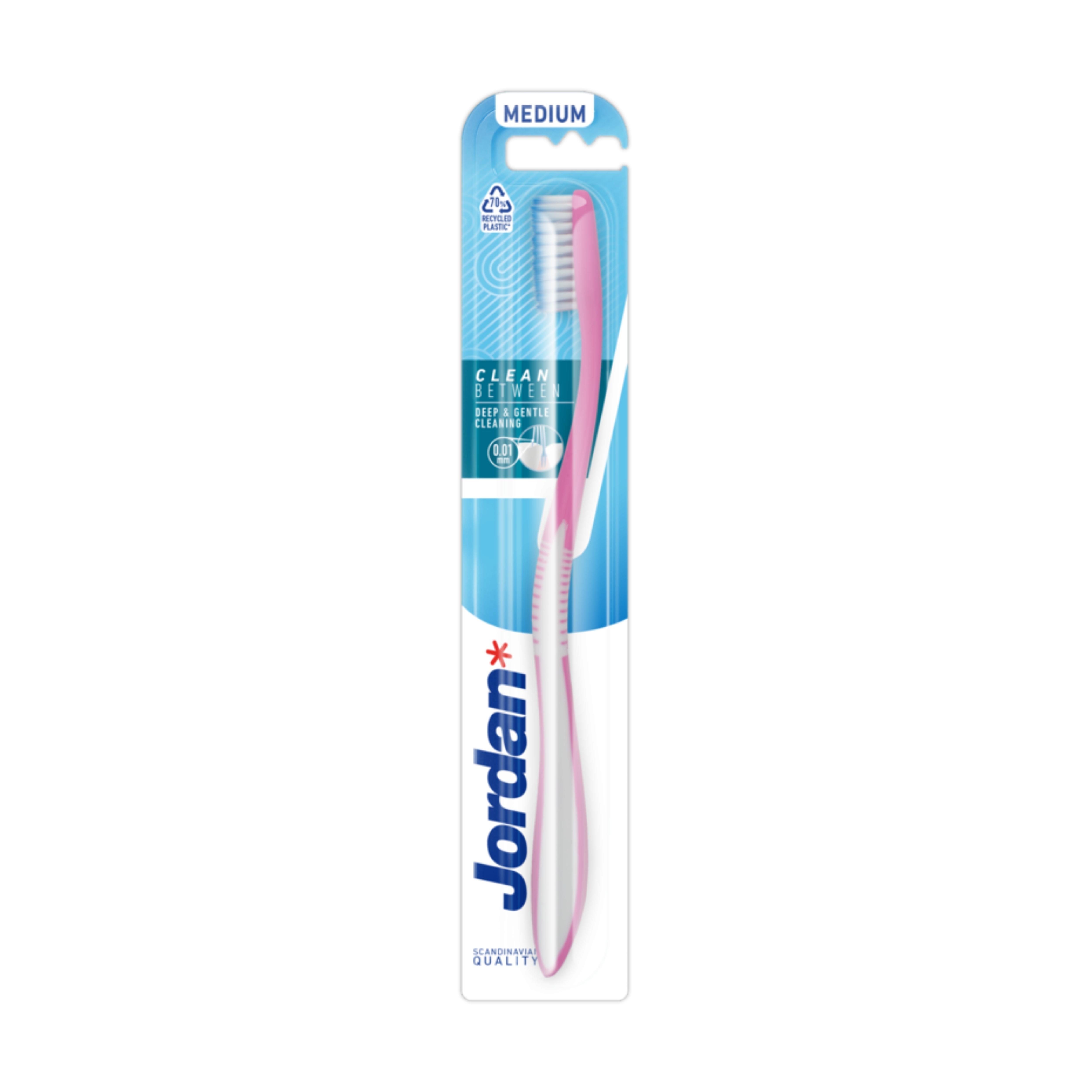 JORDAN "Clean Between" zobu birste, vidēji mīksta - Produkta attēls 