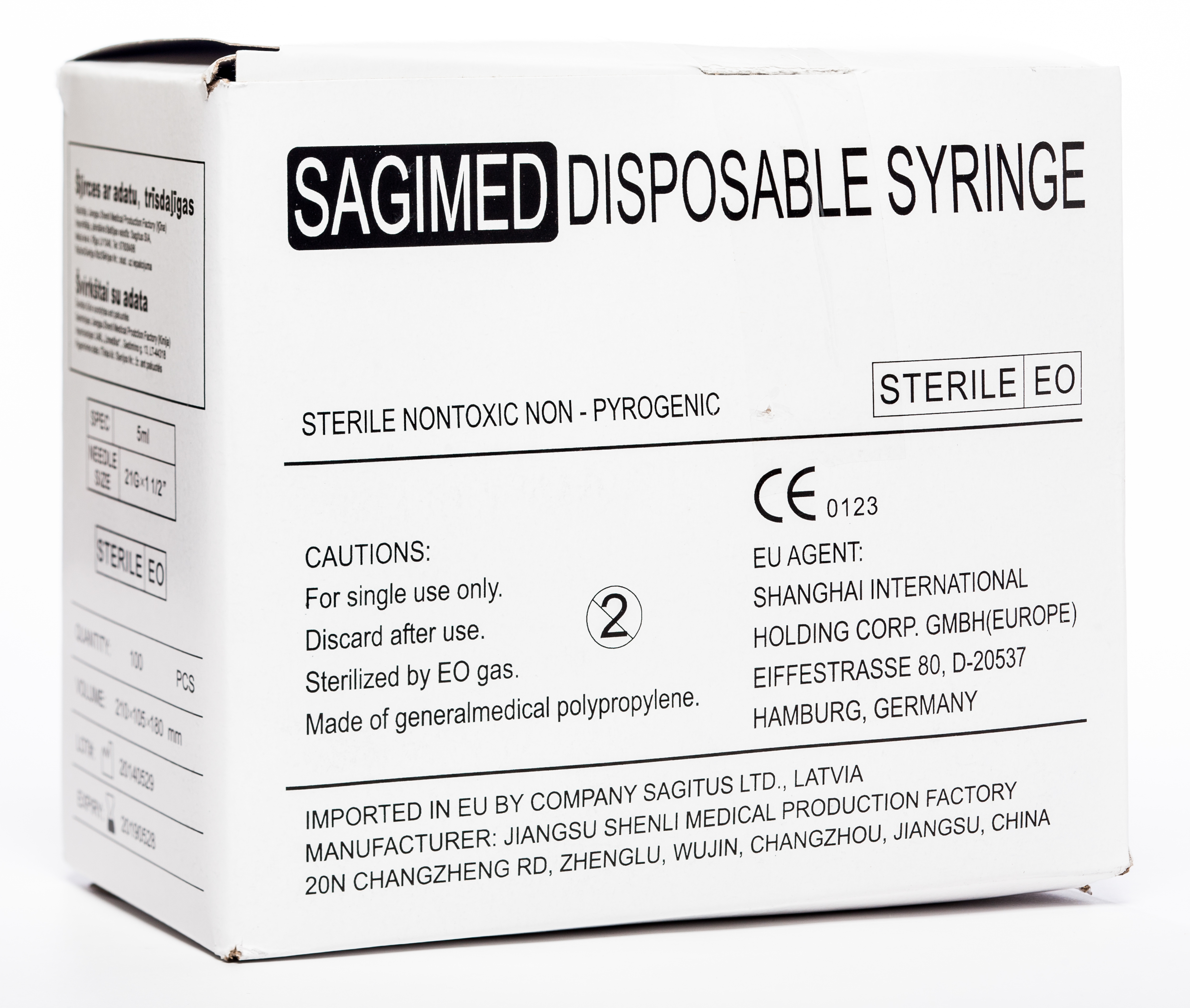 SYRINGE TRĪSKOMP.5ML 21G (0.8X38) SLIP N100 - Produkta attēls 
