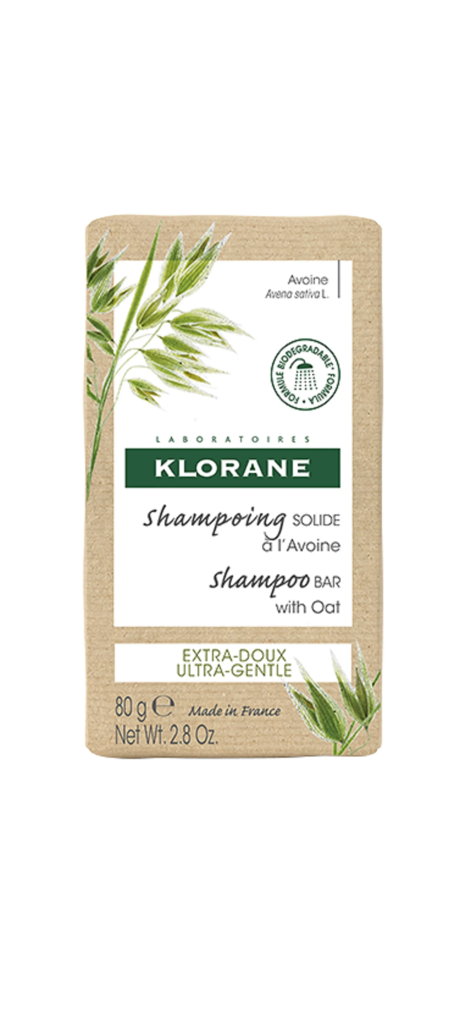 KLORANE cietais šampūns ar auzām, 80 g. - Produkta attēls 