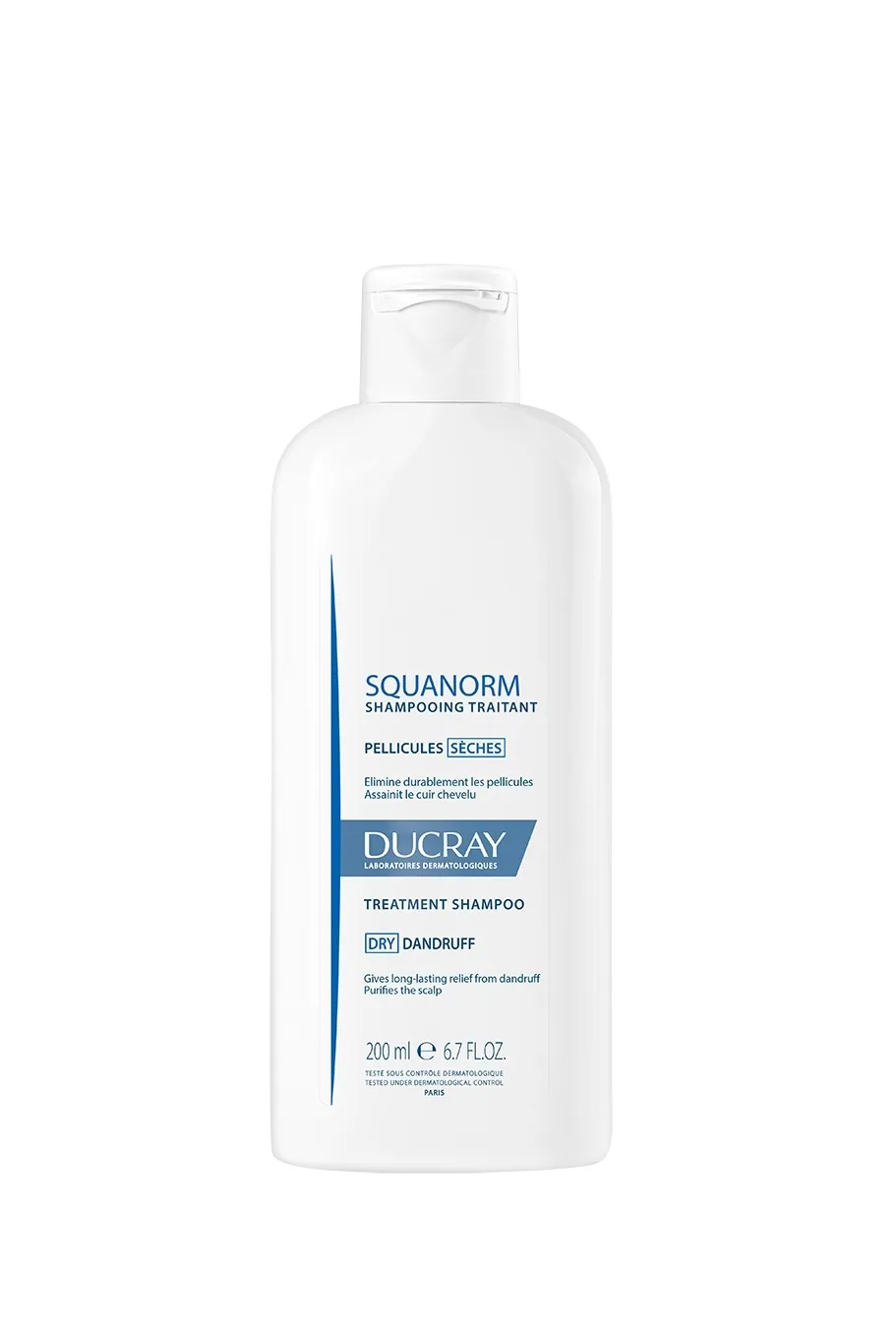 DUCRAY Squanorm šampūns sausām blaugznām, 200ml - Produkta attēls 