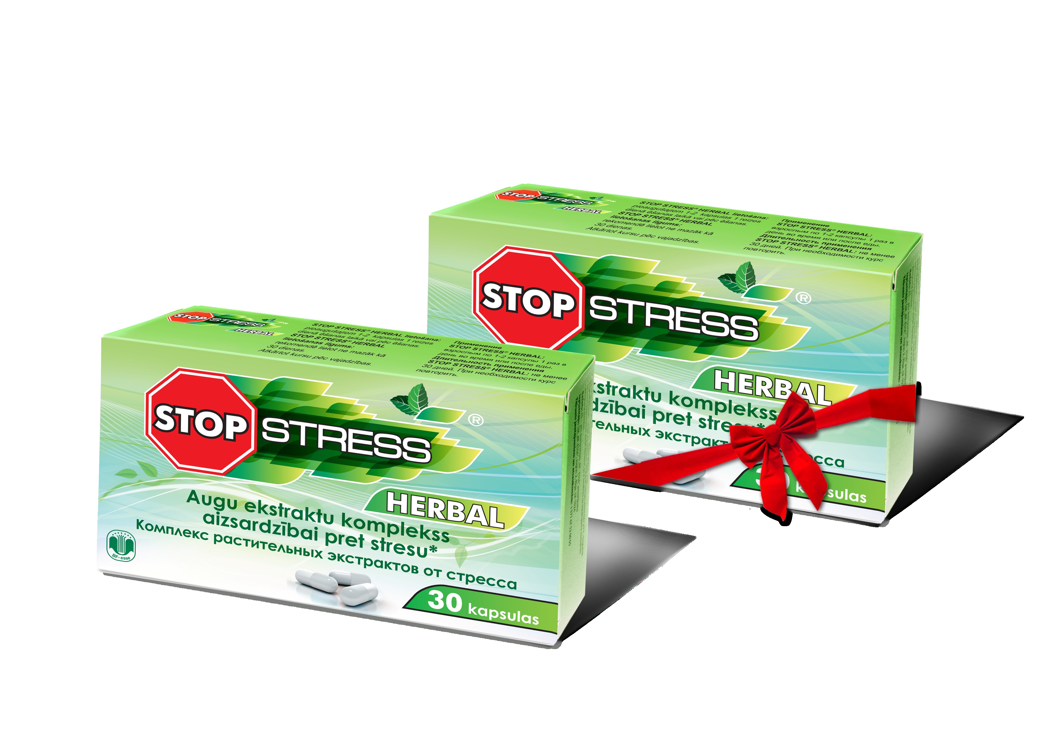 STOP-STRESS Herbal (1+1), 30 gab - Produkta attēls 
