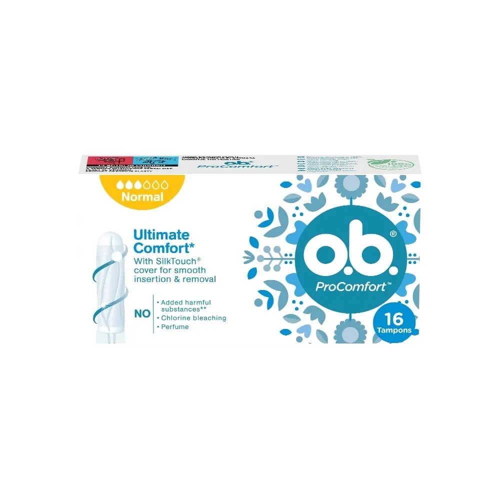 O.B. Procomfort Normal tamponi, 16 gab - Produkta attēls 