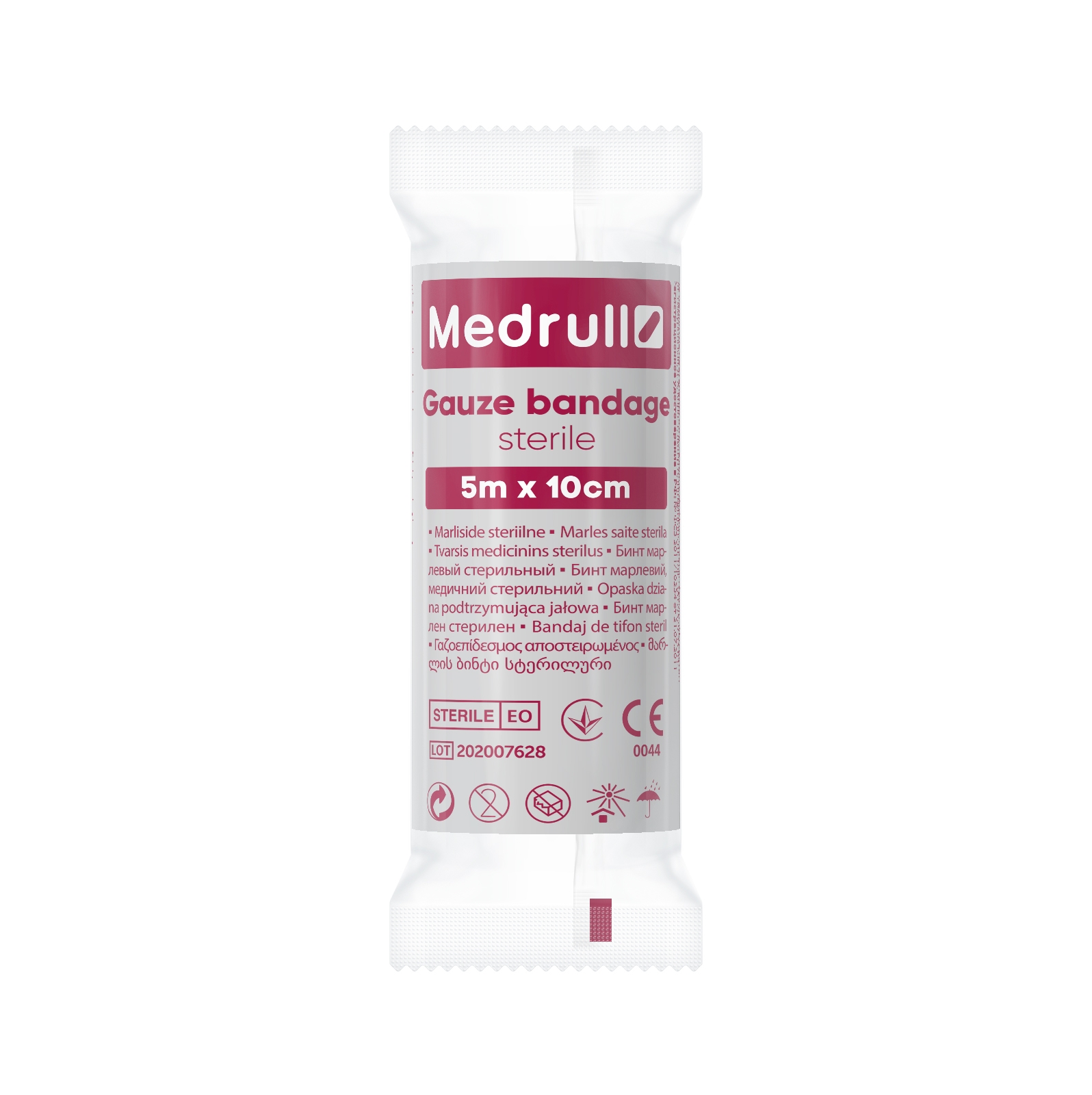 MEDRULL Saite marles sterila, 5 m x 10 cm - Produkta attēls 