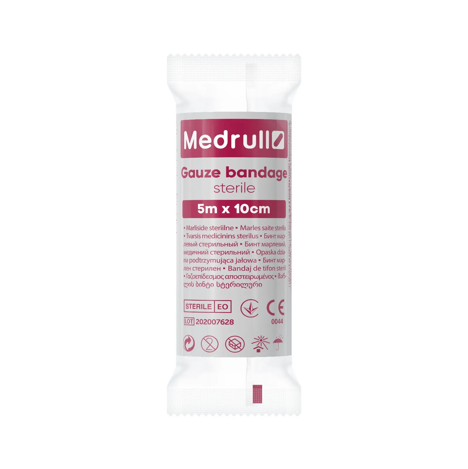 MEDRULL Saite marles sterila, 5 m x 10 cm - Produkta attēls 