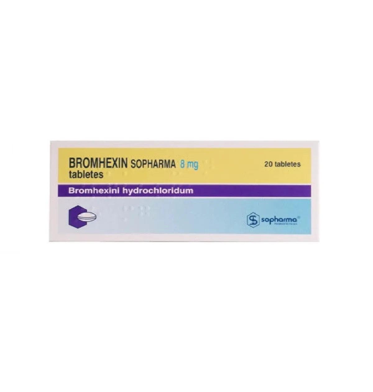 BROMHEXIN SOPHARMA TBL 8MG N20 - Produkta attēls 