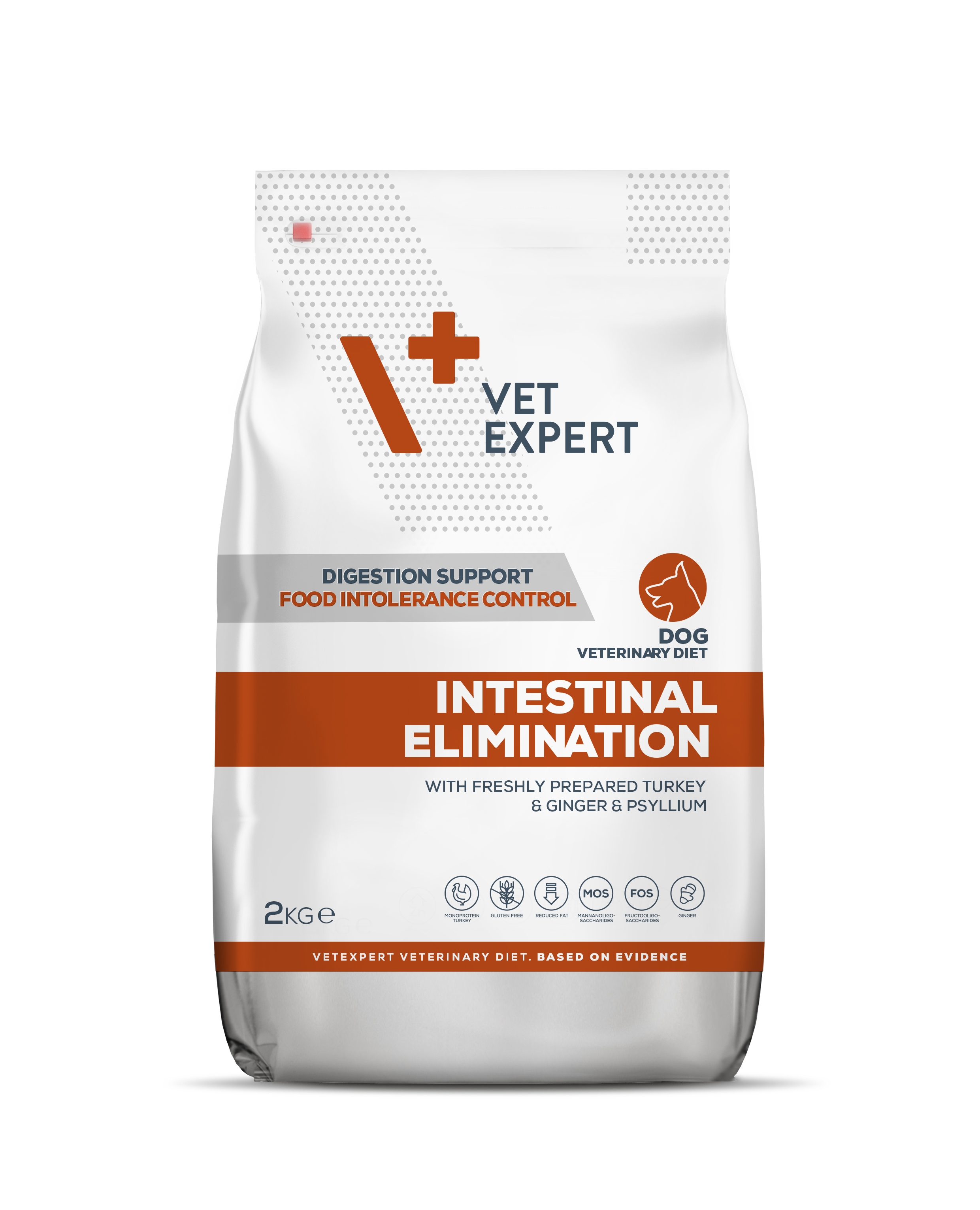 4T VD SUŅU INTESTINAL ELIMINATION LOW FAT SAUSĀ B 2KG - Produkta attēls 