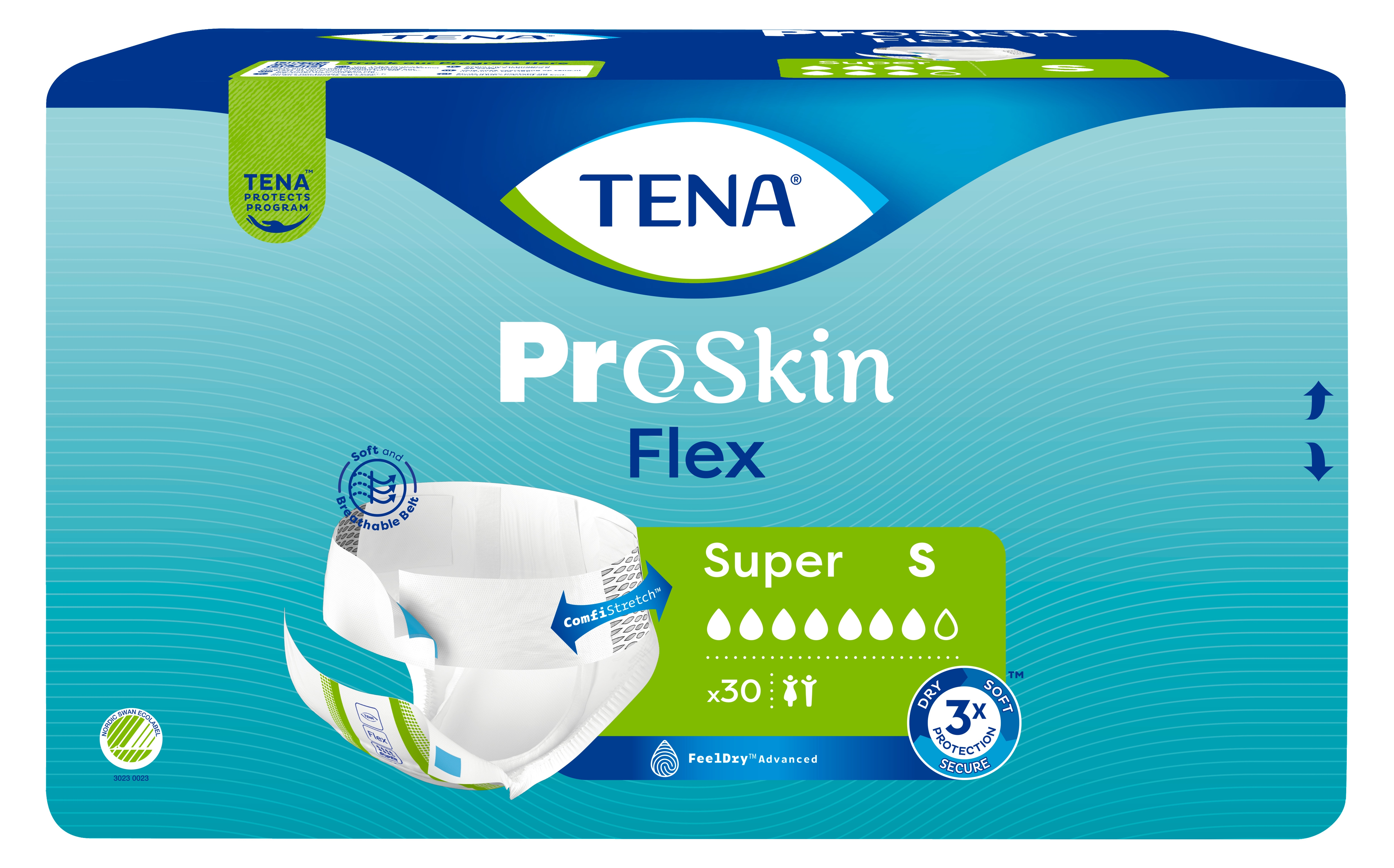 TENA Flex Super jostiņbikses S izmērs, 30 gab. - Produkta attēls 
