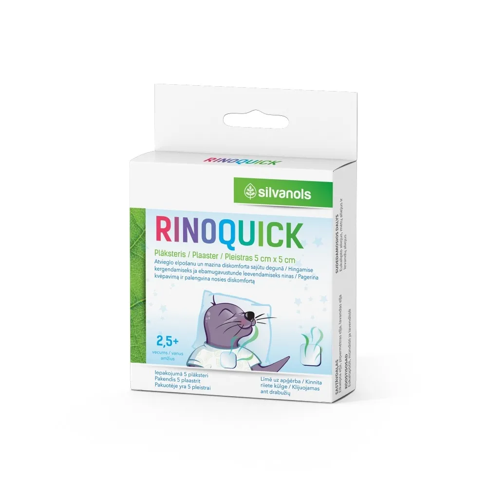 SILVANOLS Rinoquick Aroma plāksteri, 5 gab. - Produkta attēls 