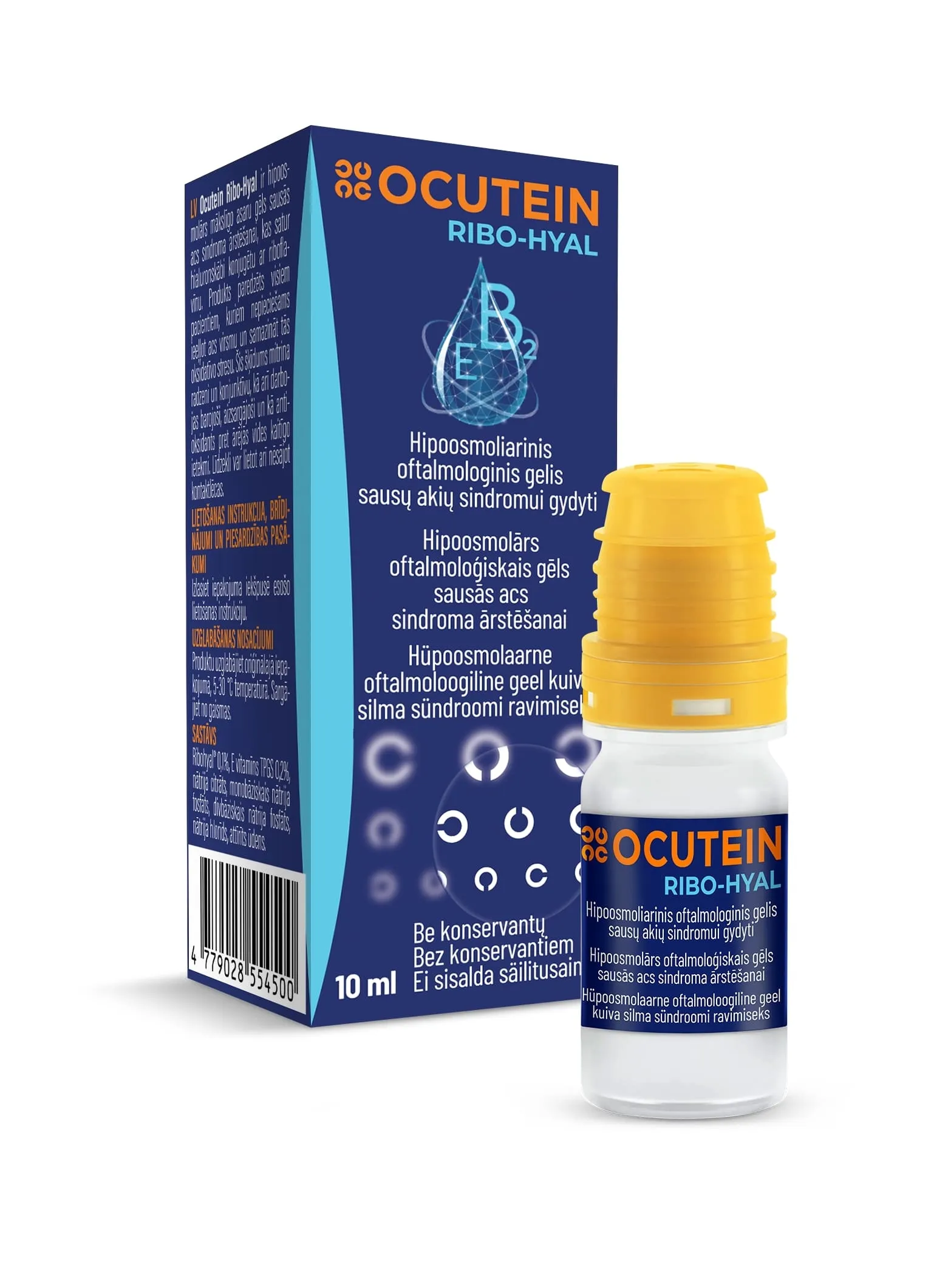 OCUTEIN Ribo-Hyal gels, 10 ml - Produkta attēls 