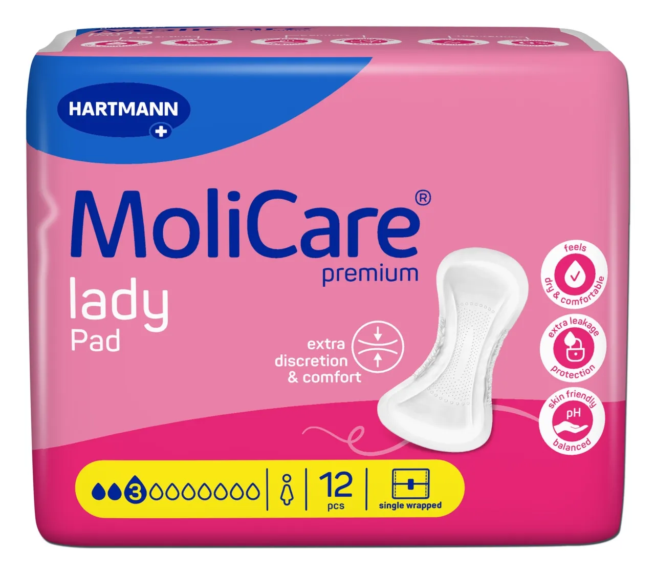 MOLICARE Prem Lady Pad ieliktņi (3 piles), 12 gab - Produkta attēls 