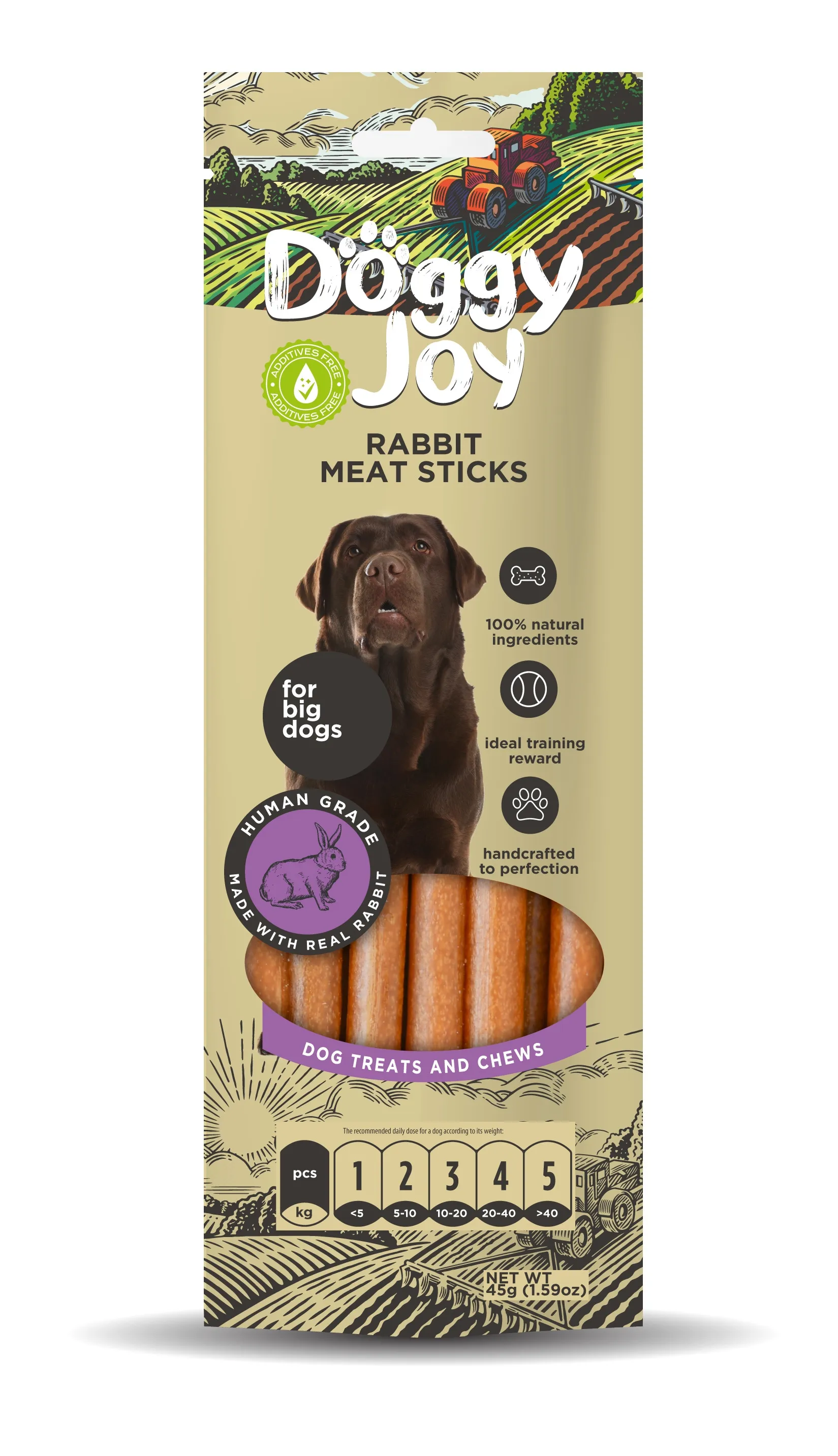 DOGGY JOY TRUŠA GAĻAS DESIŅAS SUŅIEM 45G - Produkta attēls 
