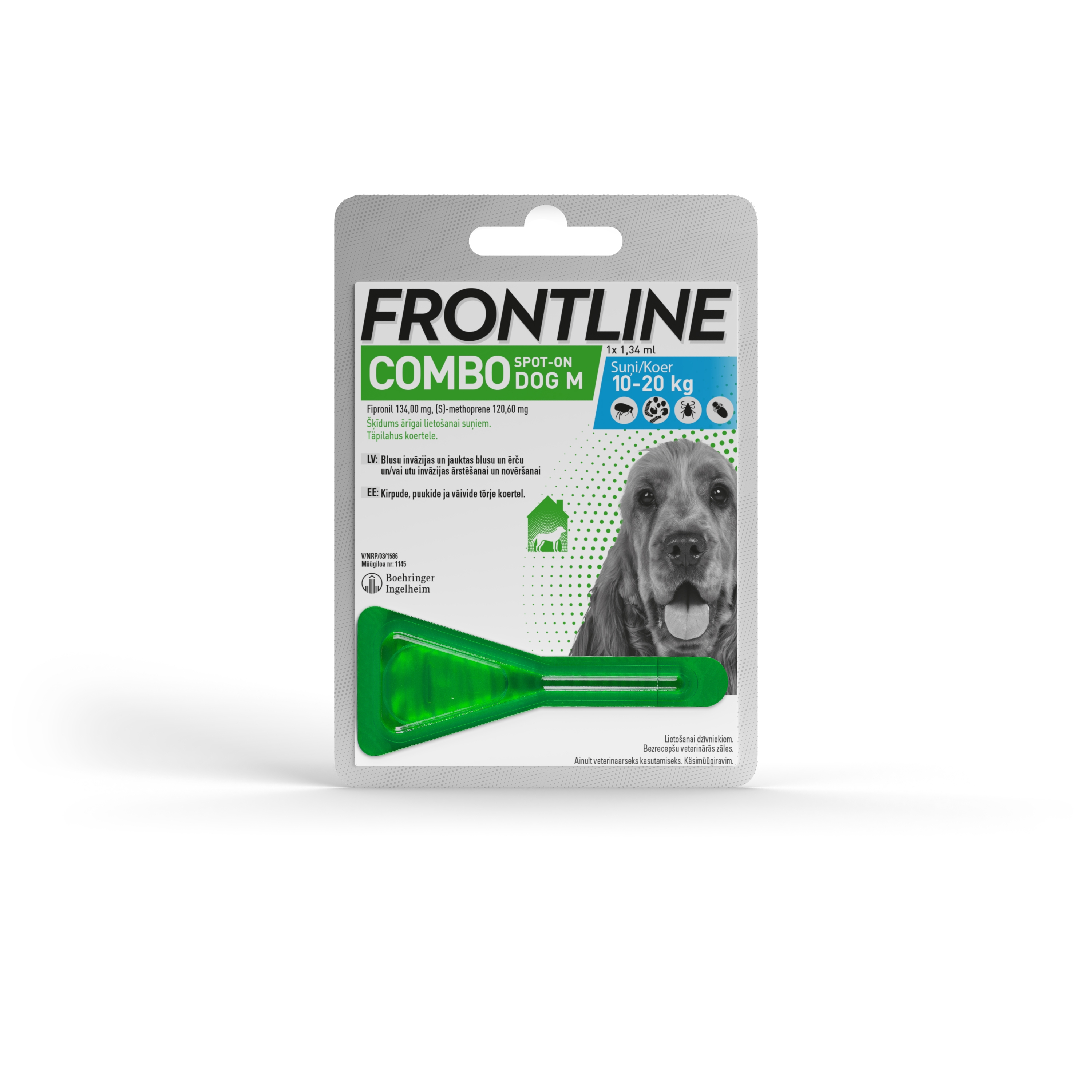 FRONTLINE COMBO SPOT-ON DOG M SUŅIEM (10-20KG) N1 - Produkta attēls 