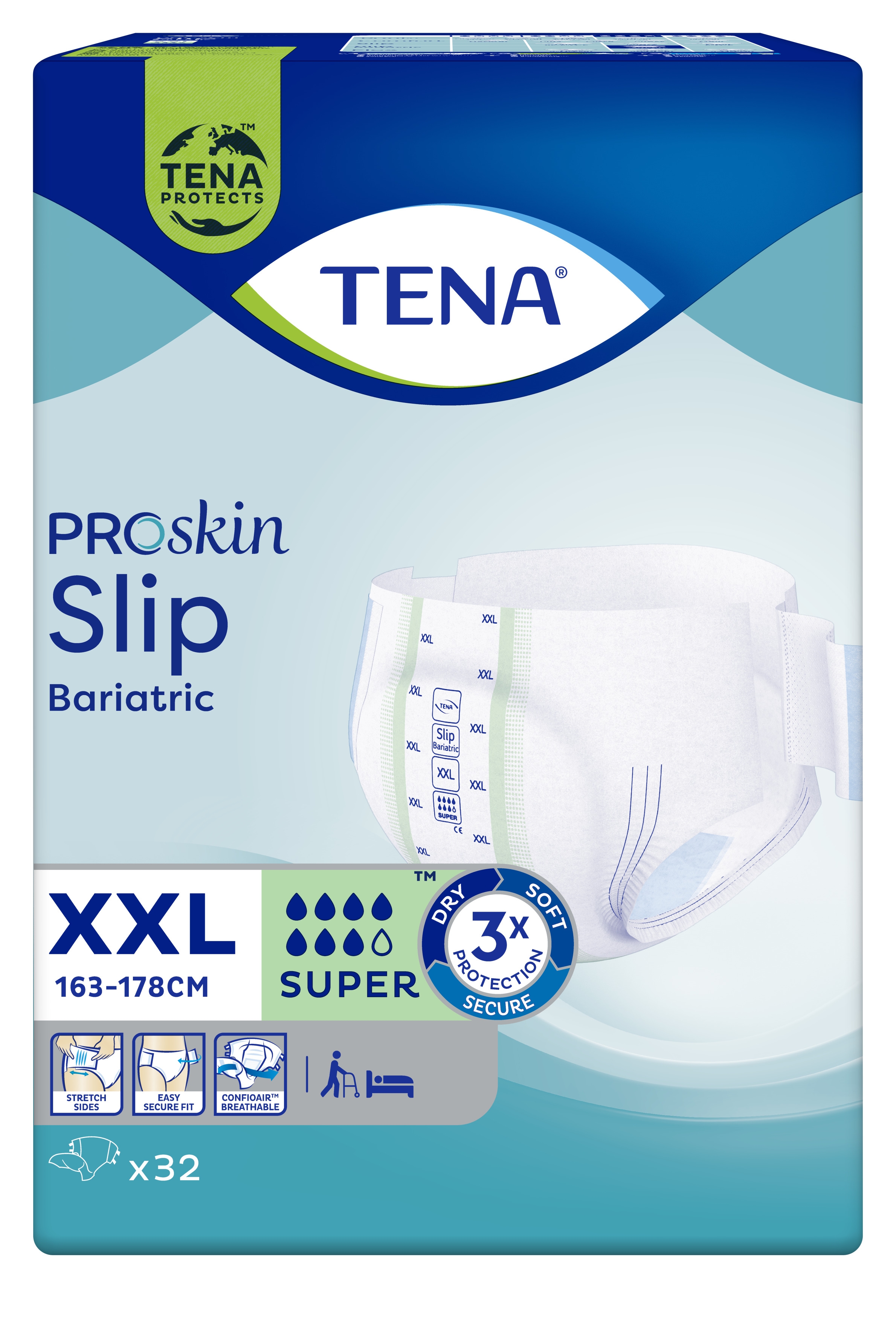 TENA Slip Bariatric autiņbikses XXL izmērs, 32 gab. - Produkta attēls 