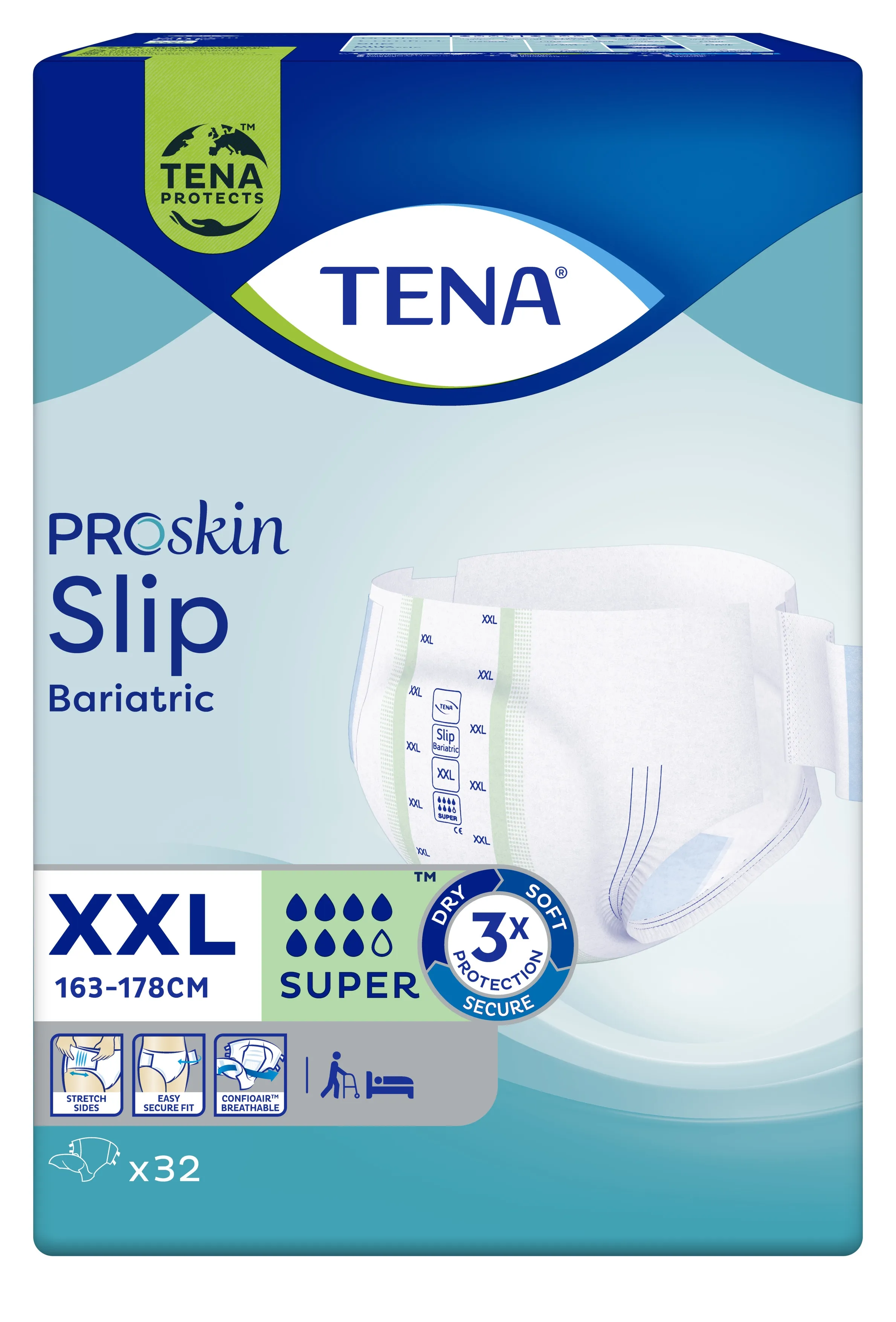 TENA Slip Bariatric autiņbikses XXL izmērs, 32 gab. - Produkta attēls 