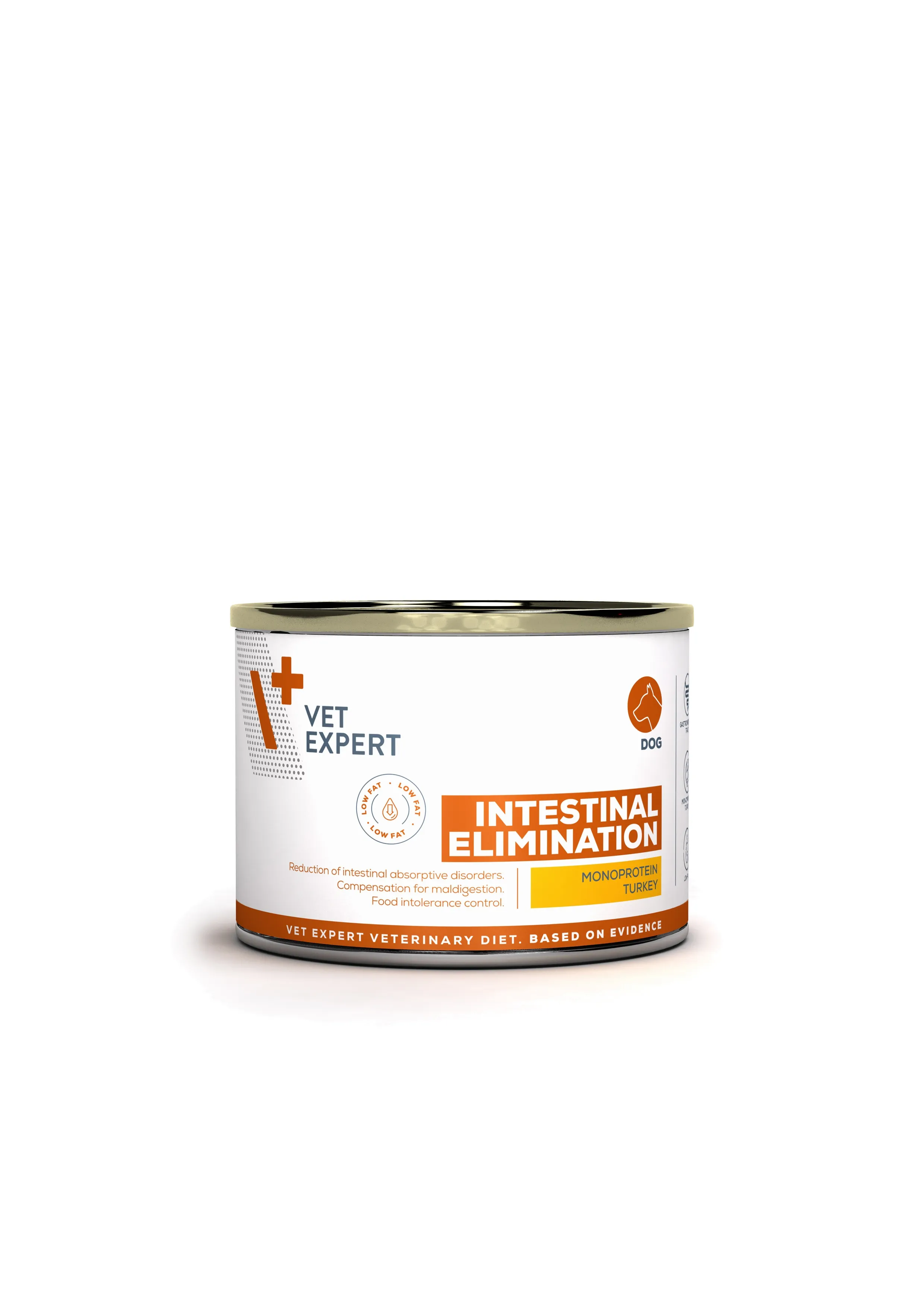 VetExpert VD Intestinal Elimination Low Fat suņu konserv. barība 200g - Produkta attēls 