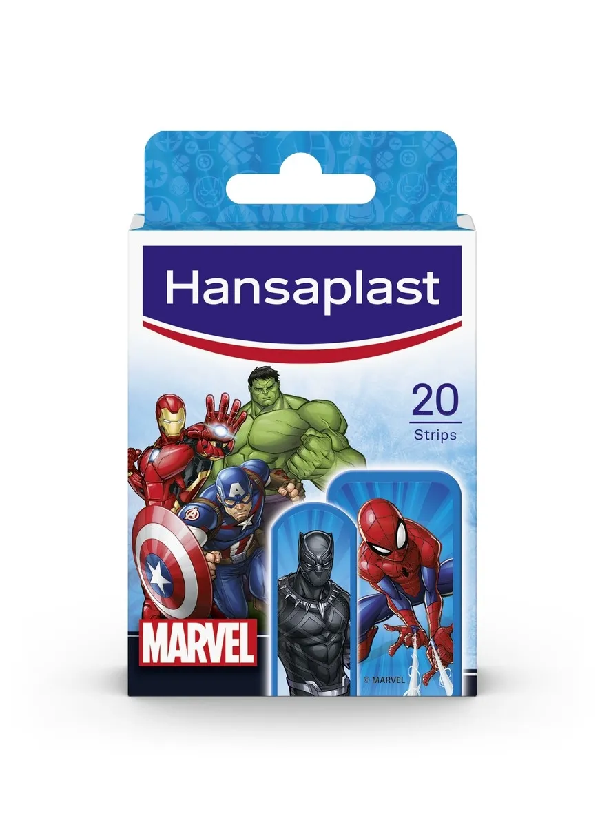 HANSAPLAST Kids Marvel plāksteri bērniem ar supervaroņu motīviem, 20 g - Produkta attēls 