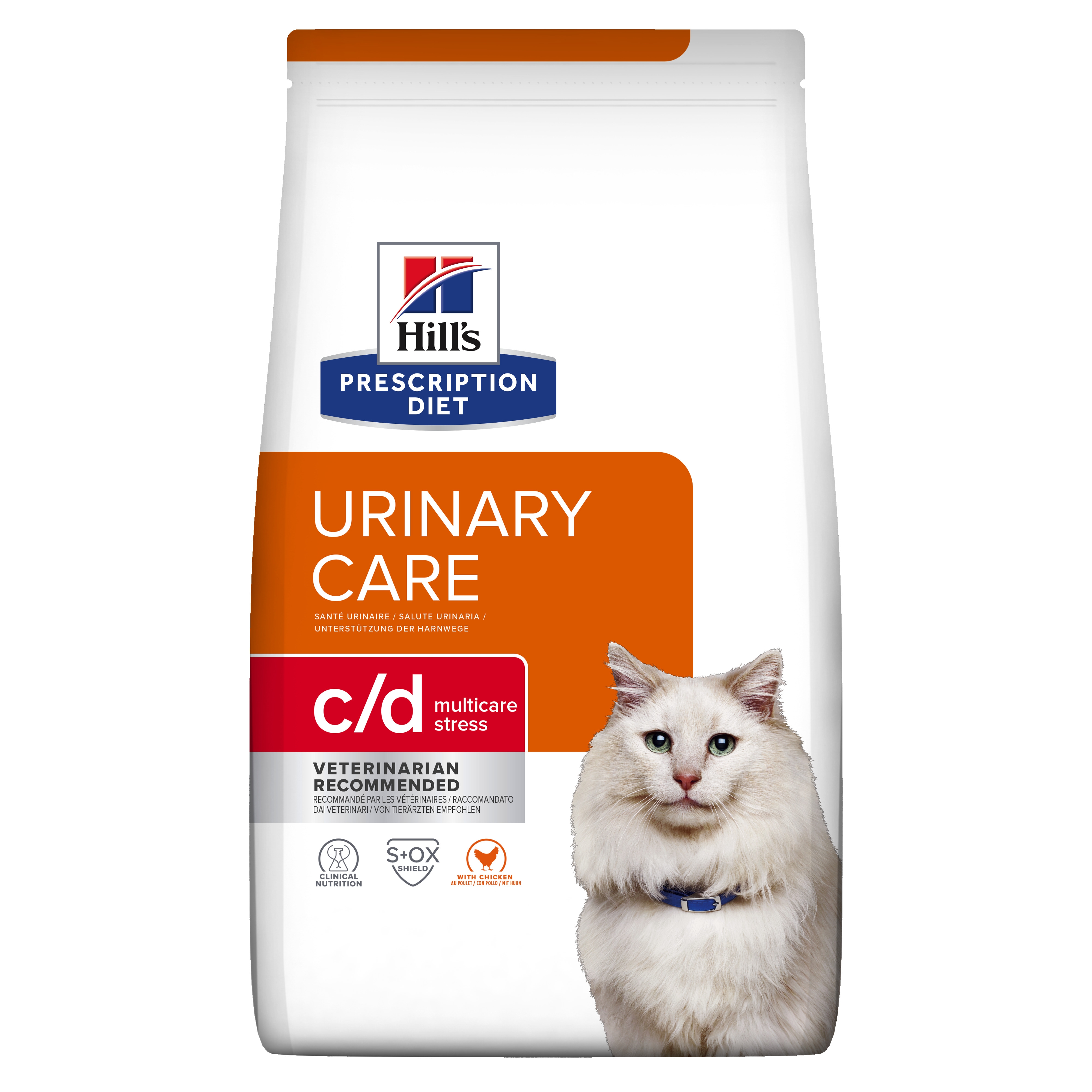 Hills PD kaķu sausā barība C/D Multicare Stress vista 3kg - Produkta attēls 