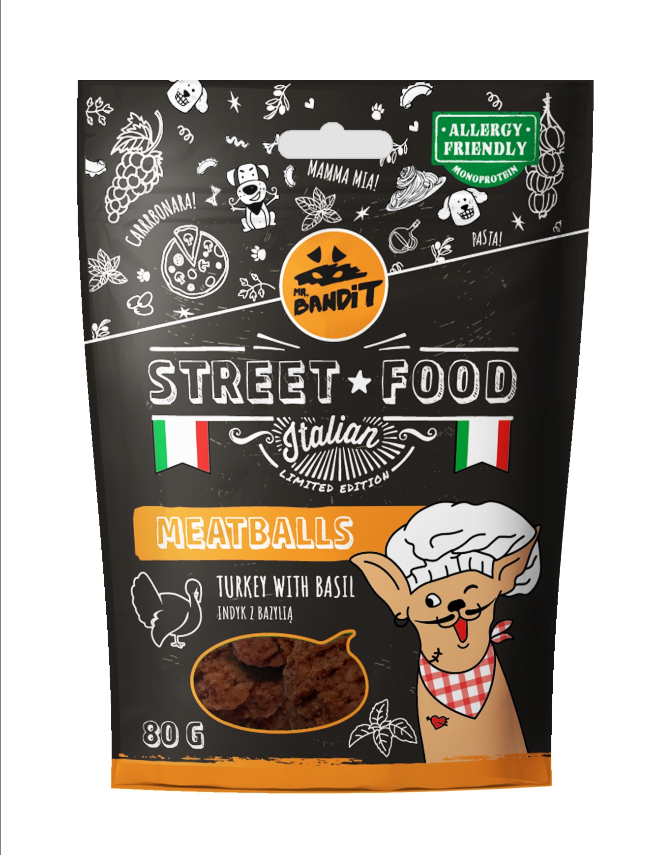 MR.BANDIT STREET FOOD GAĻAS BUMBIŅAS AR TĪTARU UN BAZILIKU 80G - Produkta attēls 