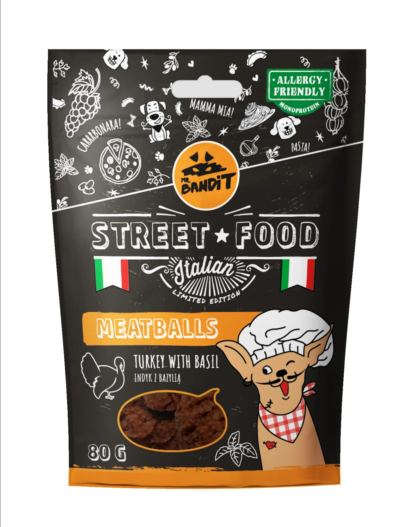 MR.BANDIT STREET FOOD GAĻAS BUMBIŅAS AR TĪTARU UN BAZILIKU 80G - Produkta attēls 