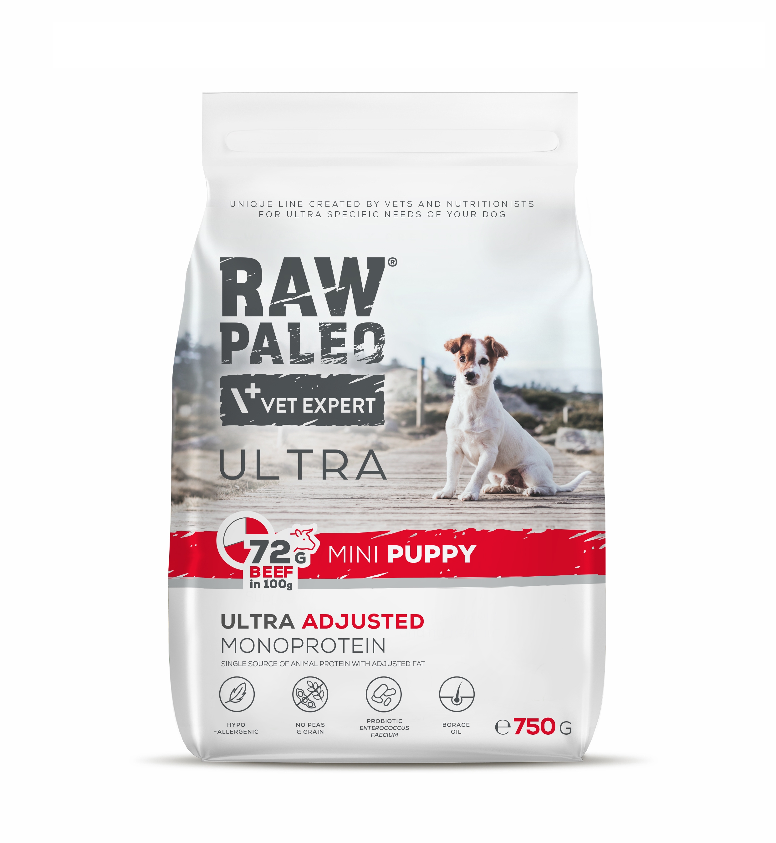 RAW PALEO ULTRA KUCĒNU SAUSĀ B MINI LIELLOPS 750G - Produkta attēls 