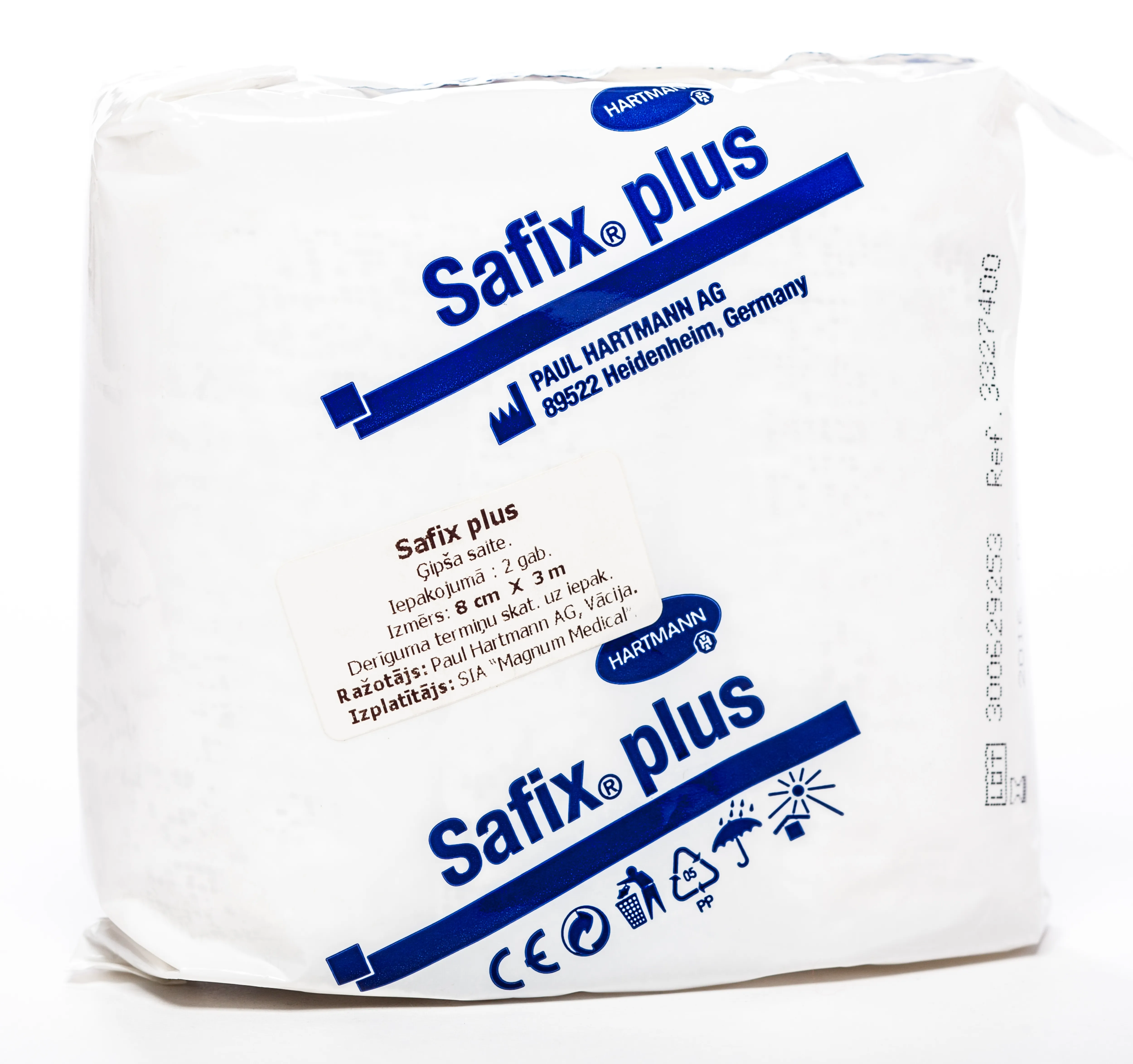 SAFIX Plus ģipša saite (8 cm x 3 m), 2 gab - Produkta attēls 