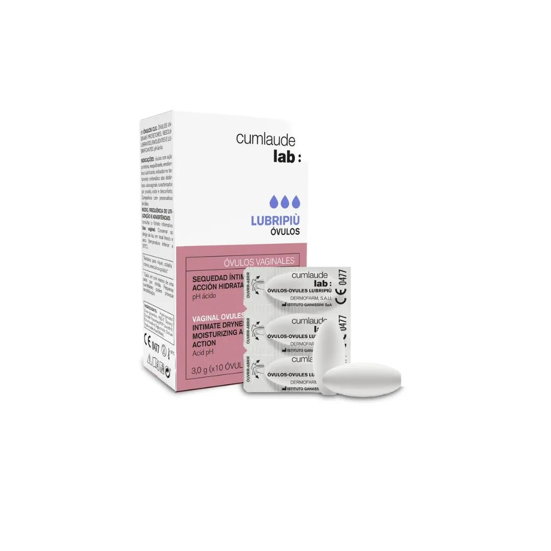 CUMLAUDE Lubripiu vaginālās ovulas, 10 x 3 g - Produkta attēls 