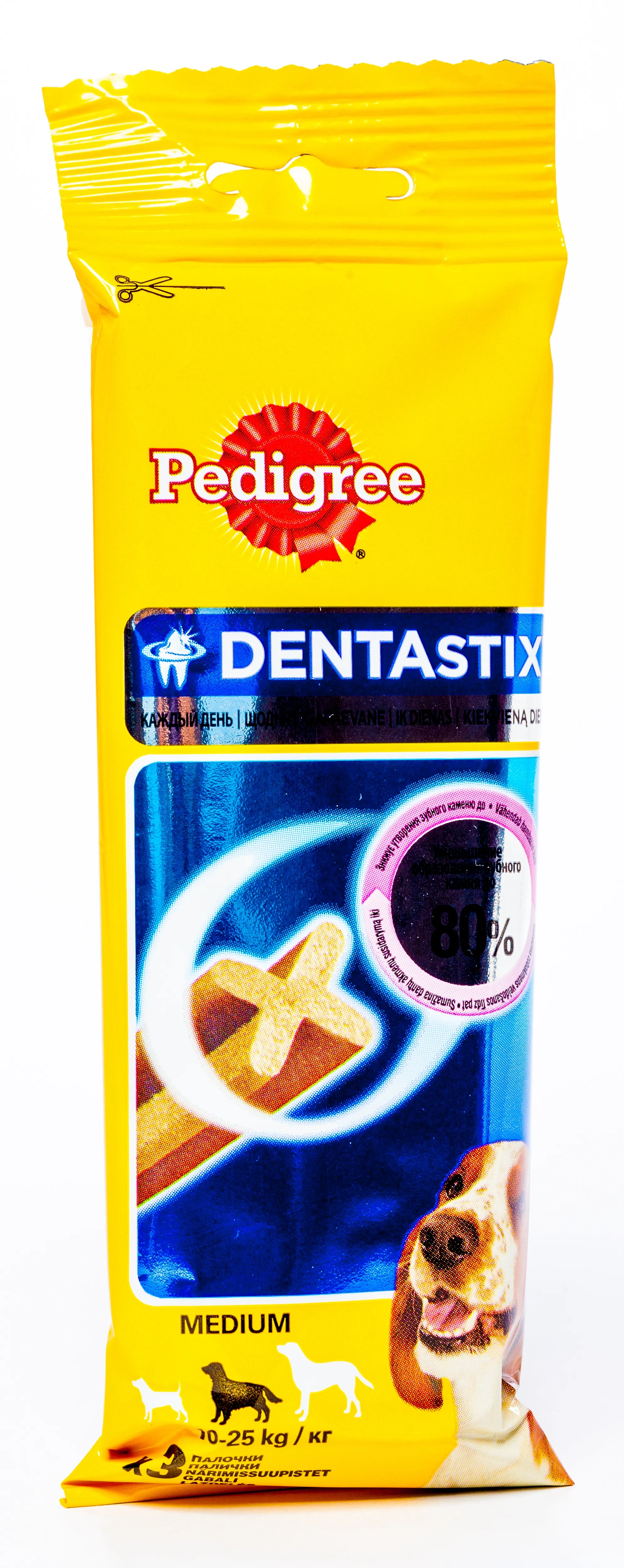 PEDIGREE SUŅU DENTASTIX KAULIŅŠ M 3GAB. - Produkta attēls 