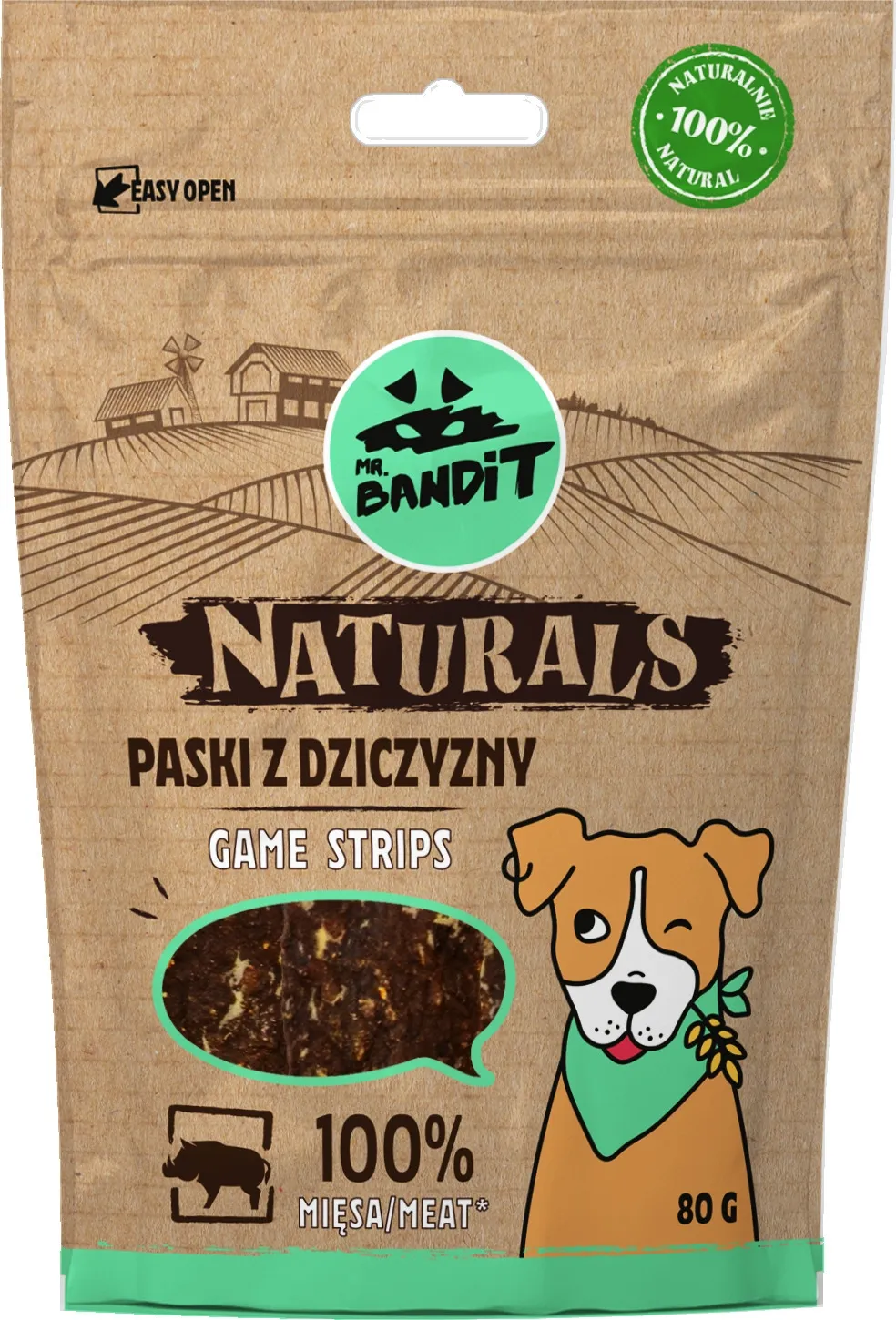 MR.BANDIT NATURALS MEDĪJUMA GAĻAS SLOKSNĪTES 80G - Produkta attēls 