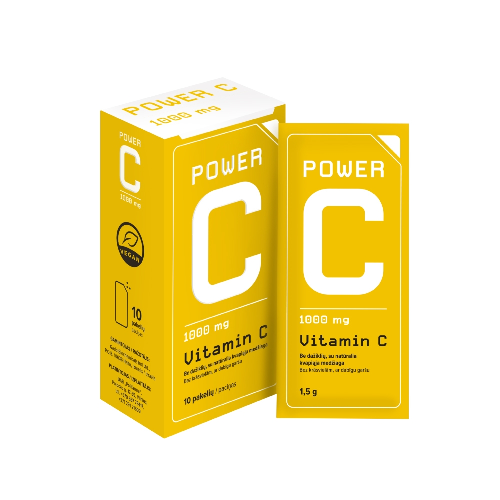 POWER C 1000 mg paciņas, 10 gab. - Produkta attēls 