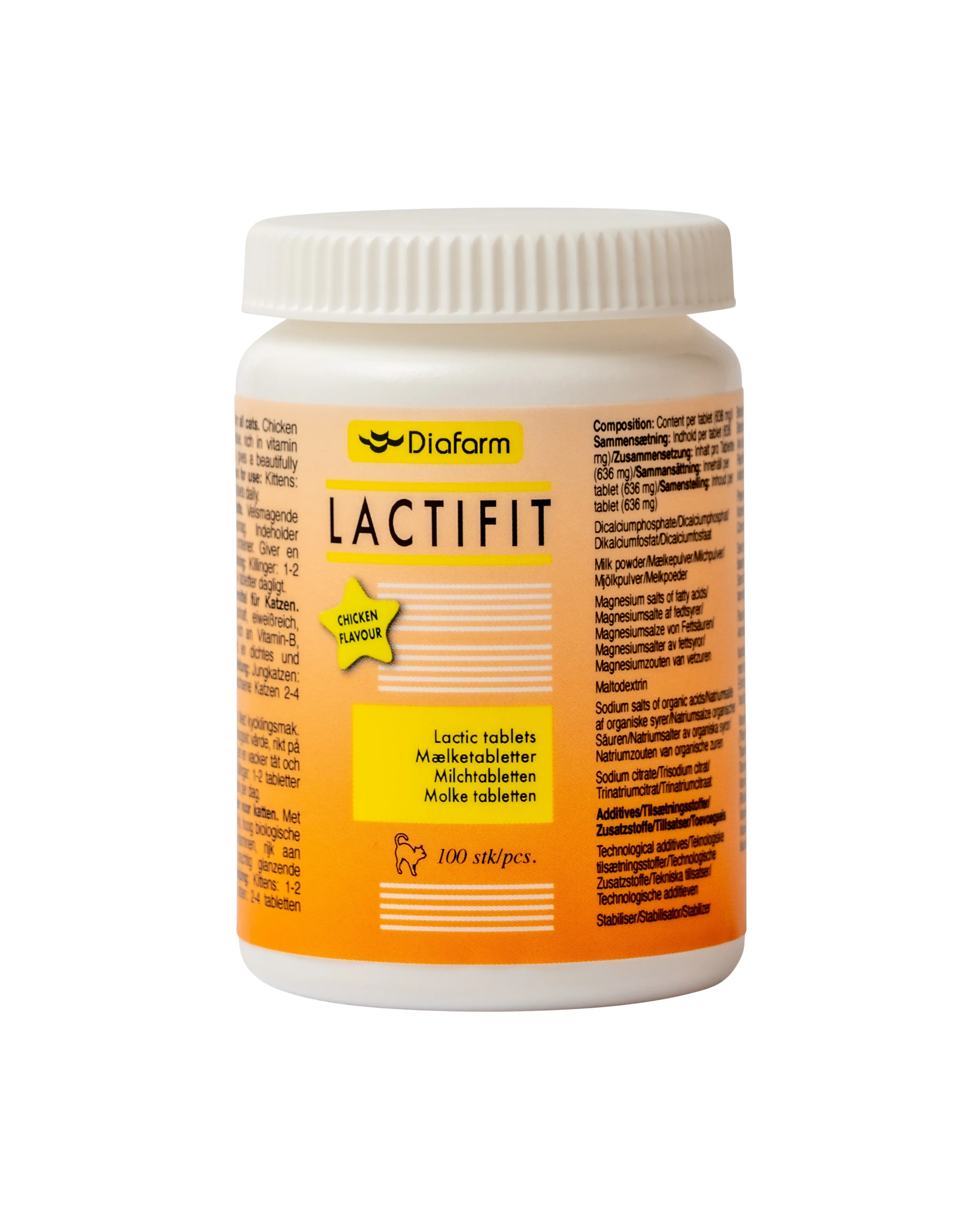 DF LACTIFIT LACTIC TABL CHICKEN FLAVOUR N100 KAĶIEM - Produkta attēls 