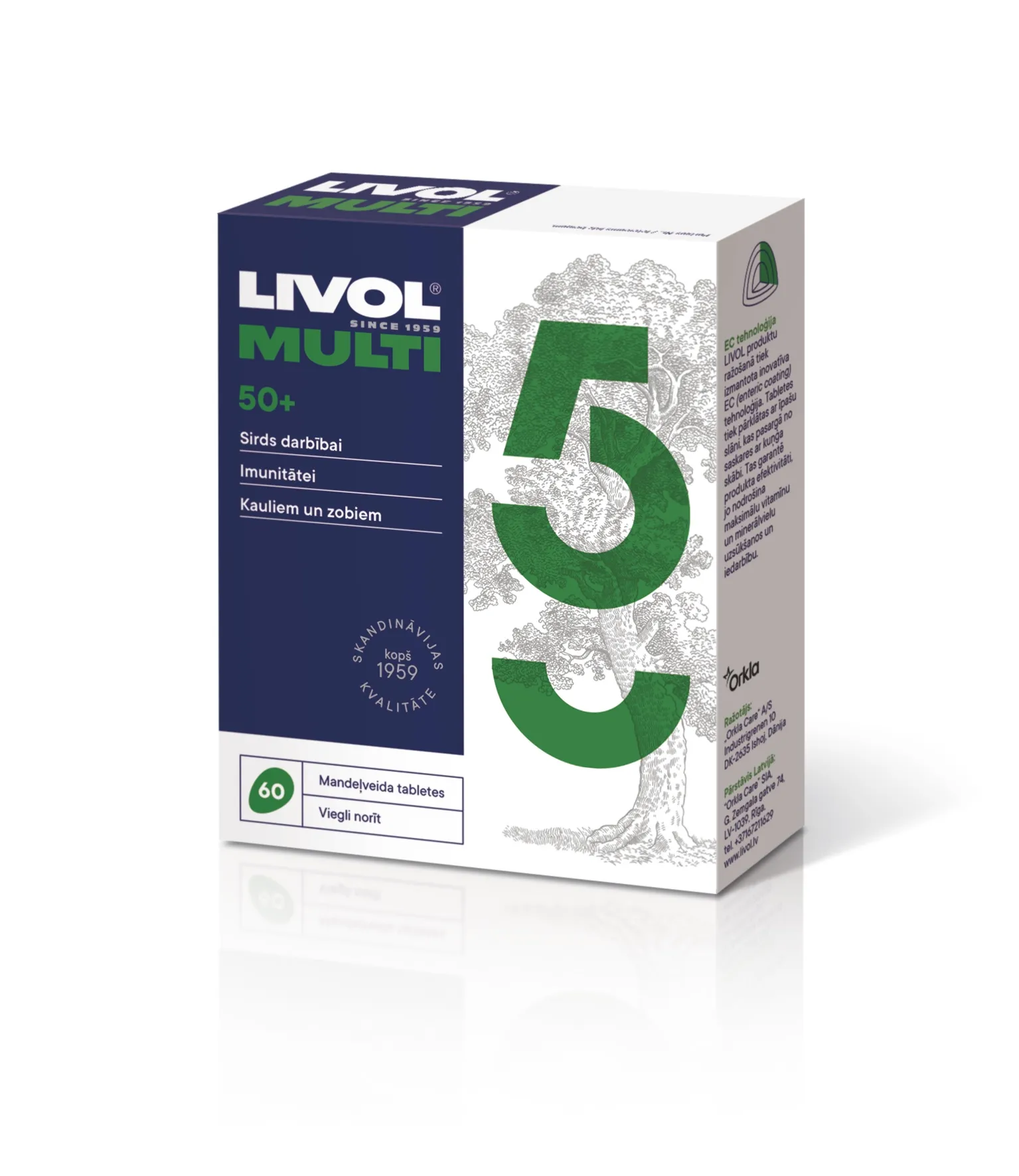 LIVOL Multi 50+ tabletes, 60 gab. - Produkta attēls 
